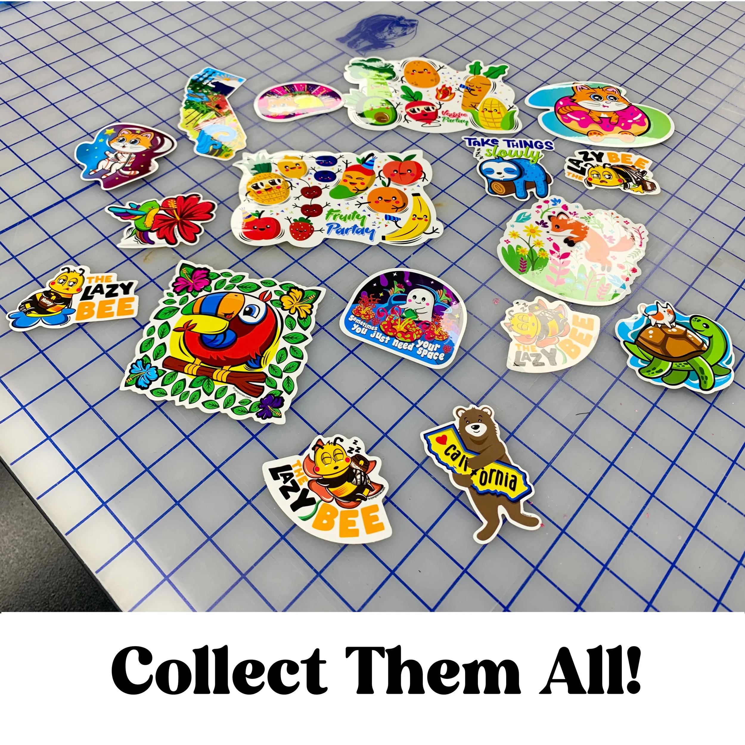 Bee Sleeping with Honey Sticker Collection.jpg