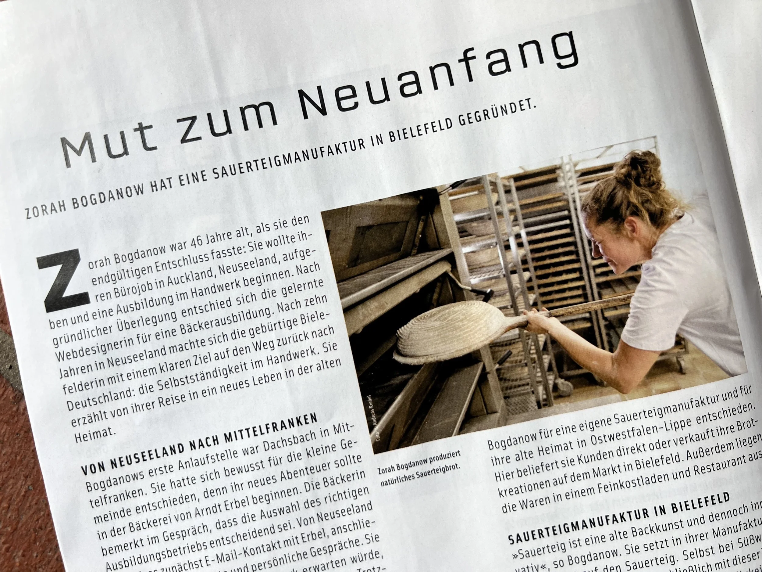 Zorahs Bio Sauerteig Manufaktur im Handwerksblatt