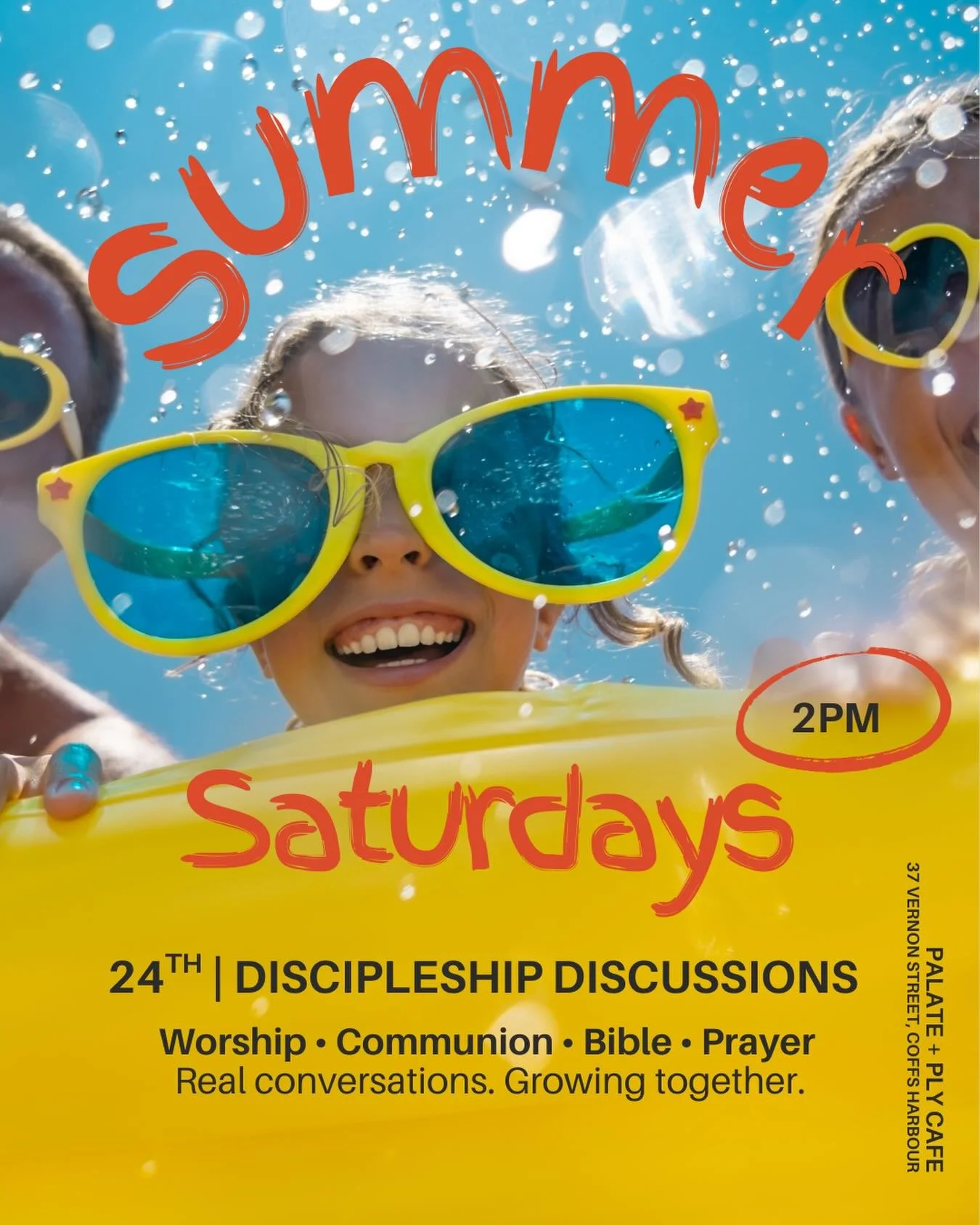 Good coffee. Honest conversations. Faith in real life.
Worship &bull; Communion &bull; Bible &bull; Prayer
2pm today at Palate &amp; Ply ☕️
Discipleship Discussions &mdash; you&rsquo;re very welcome here.