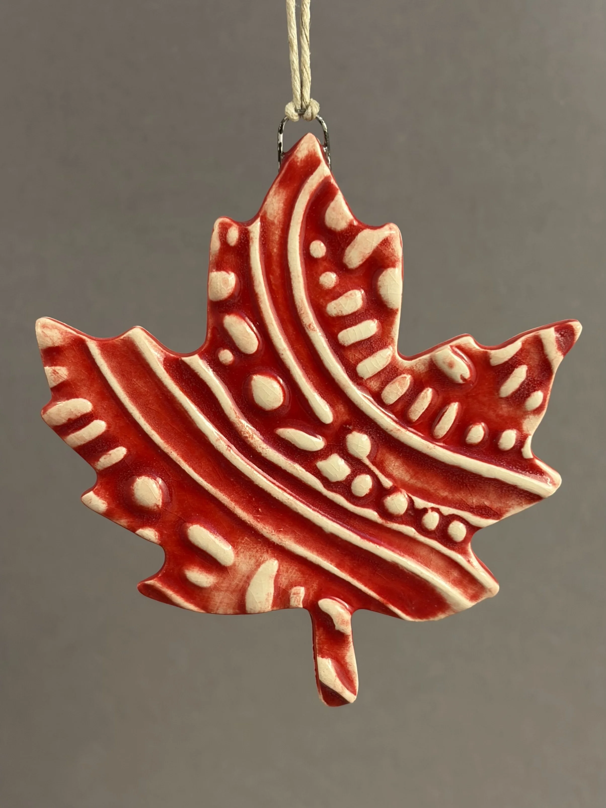 Ceramic Maple Leaf Ornaments