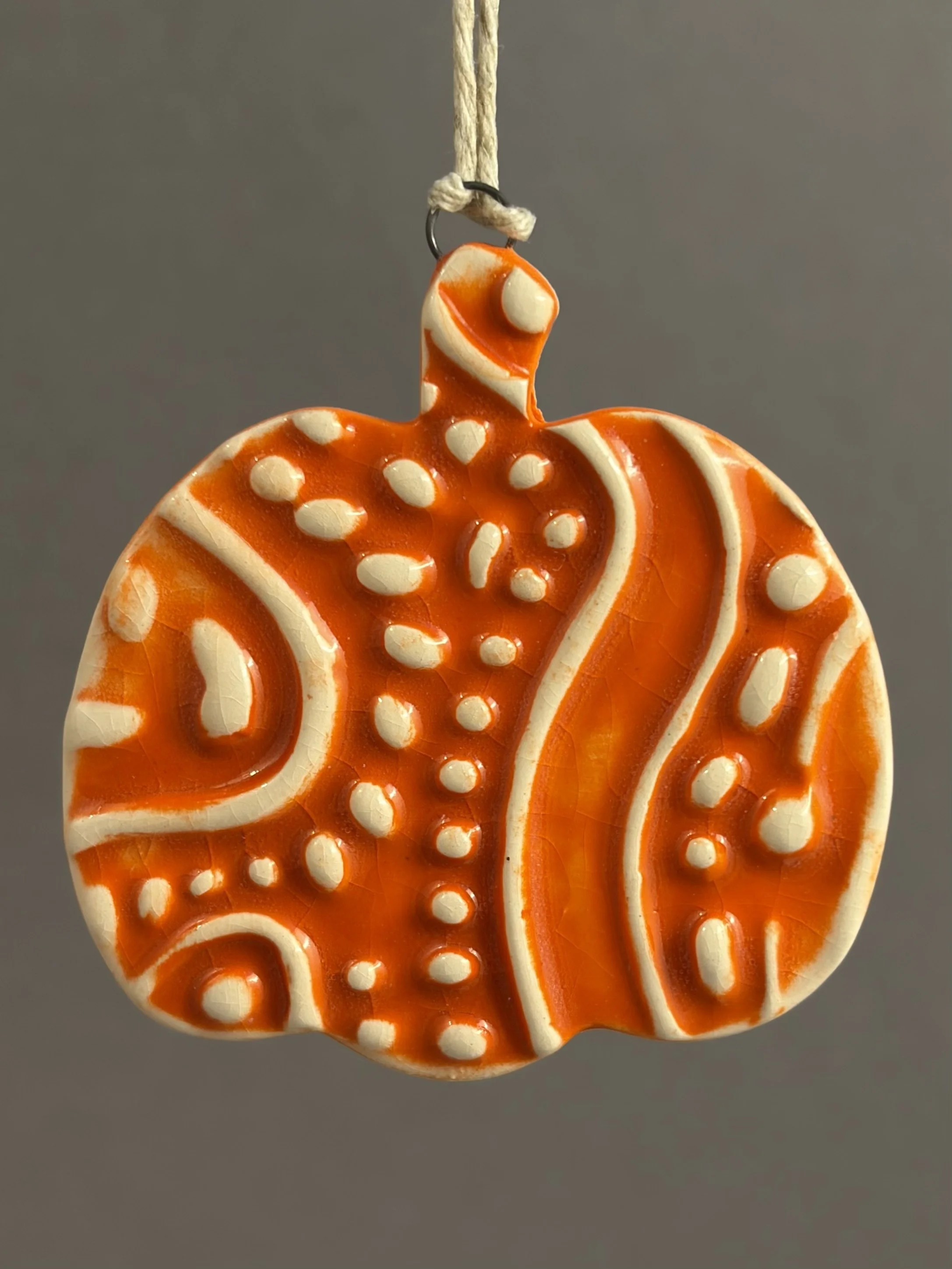 Small Ceramic Pumpkin Ornaments