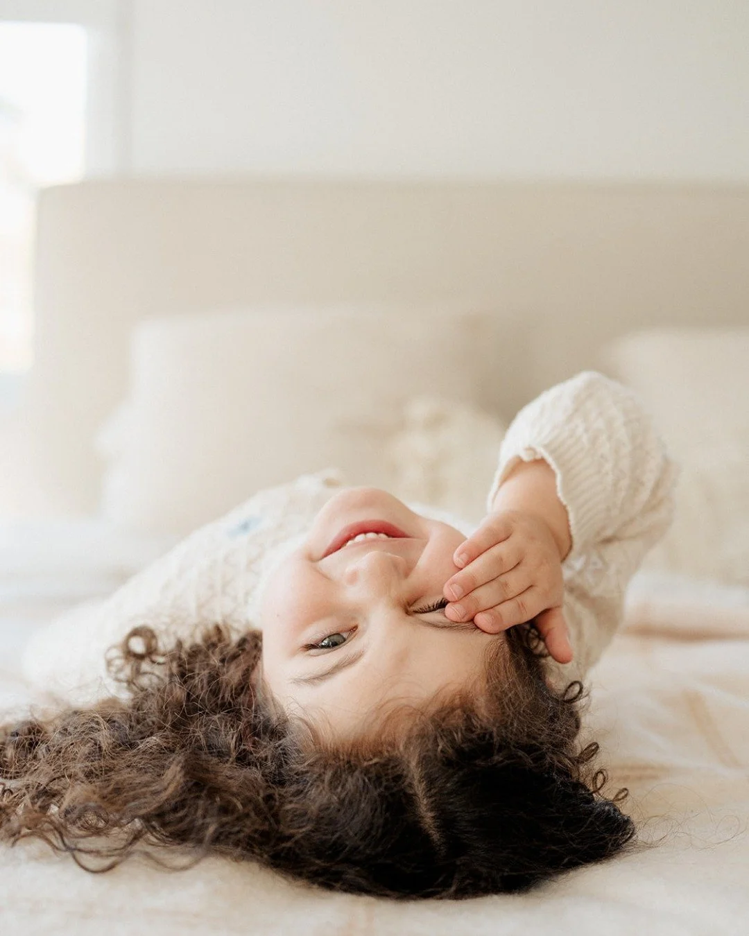 Jumping on the bed, flying through the air, Simon Says in the hallway, cuddles on the couch, hide and seek in the living room, and a very competitive game of What's the Time, Mr Wolf? We played them all.

The sweetest morning spent with Zoe, Shoukry,