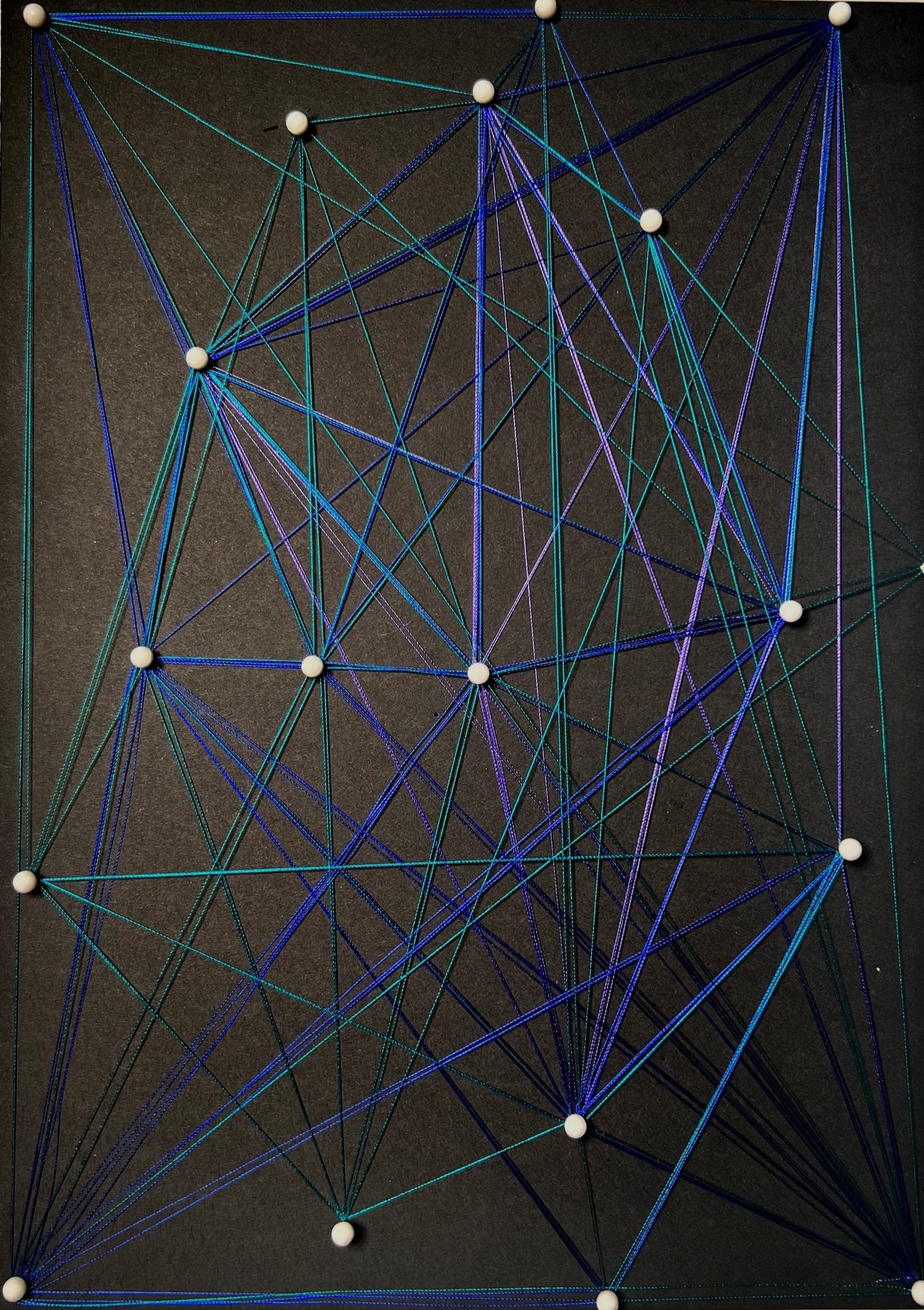 Rayon Embroidery Thread & Pins on Black Foam Board 11.8 x 8.3 in. 2022