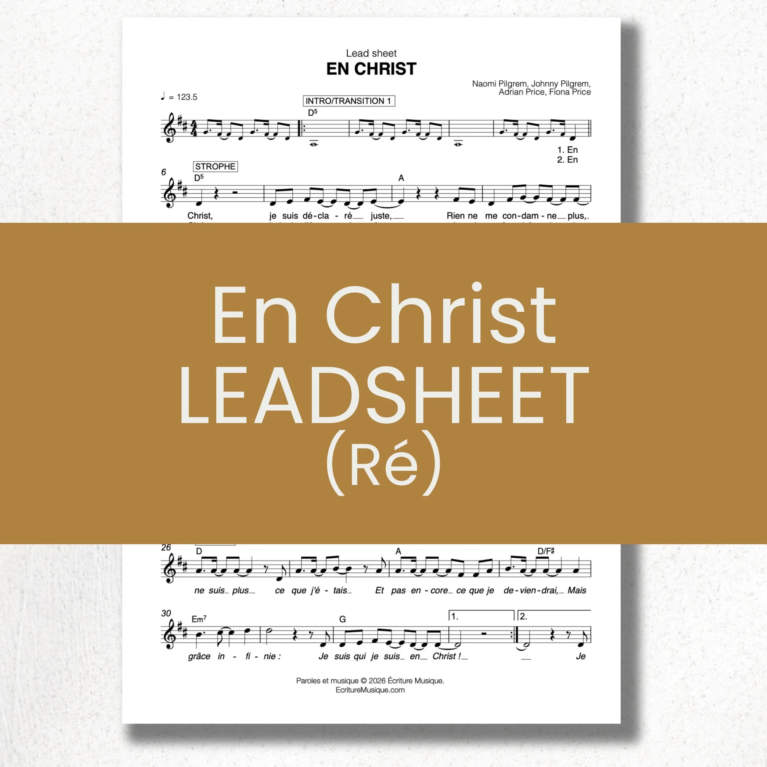 En Christ : leadsheet (Ré)