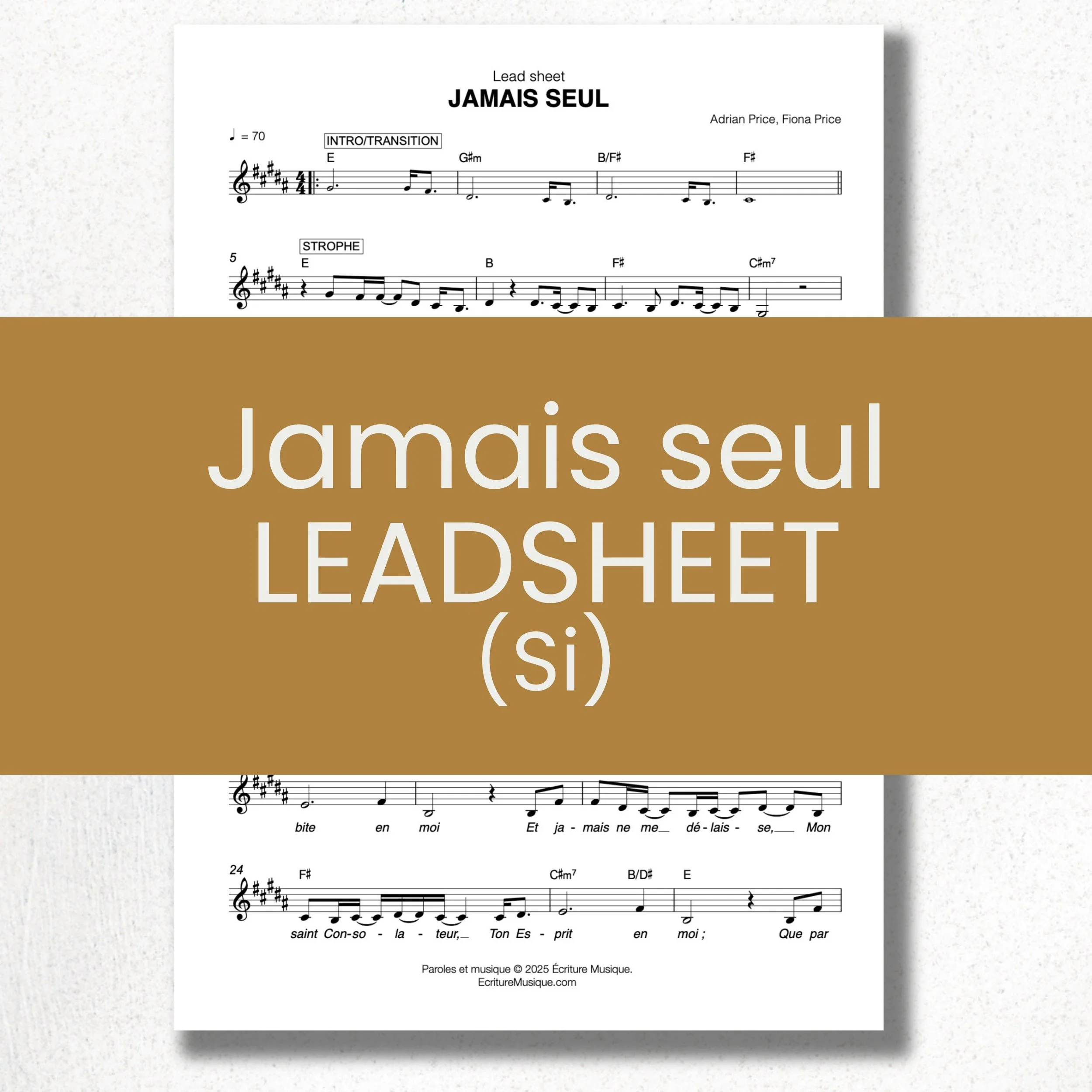 Jamais seul : leadsheet (Si)