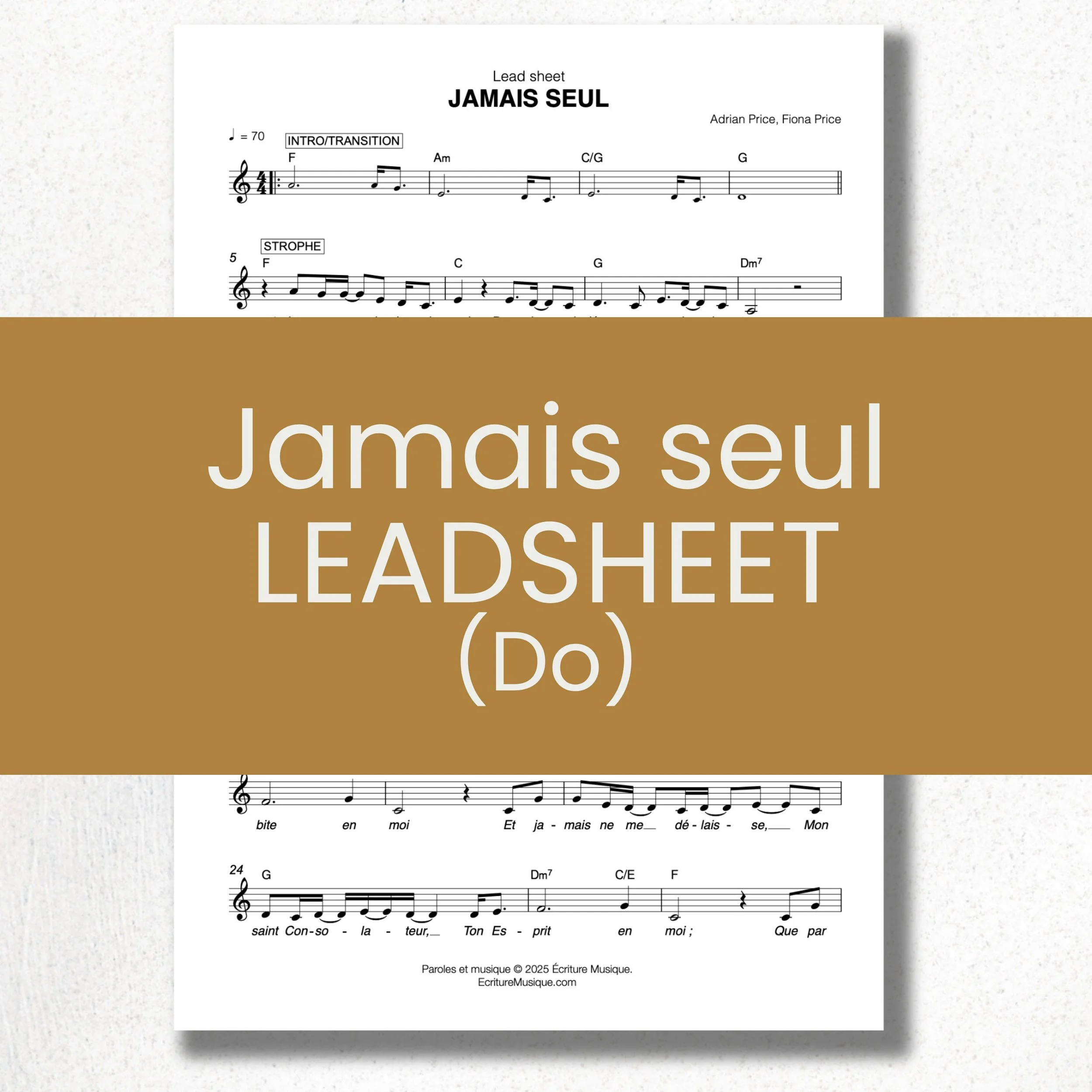 Jamais seul : leadsheet (Do)
