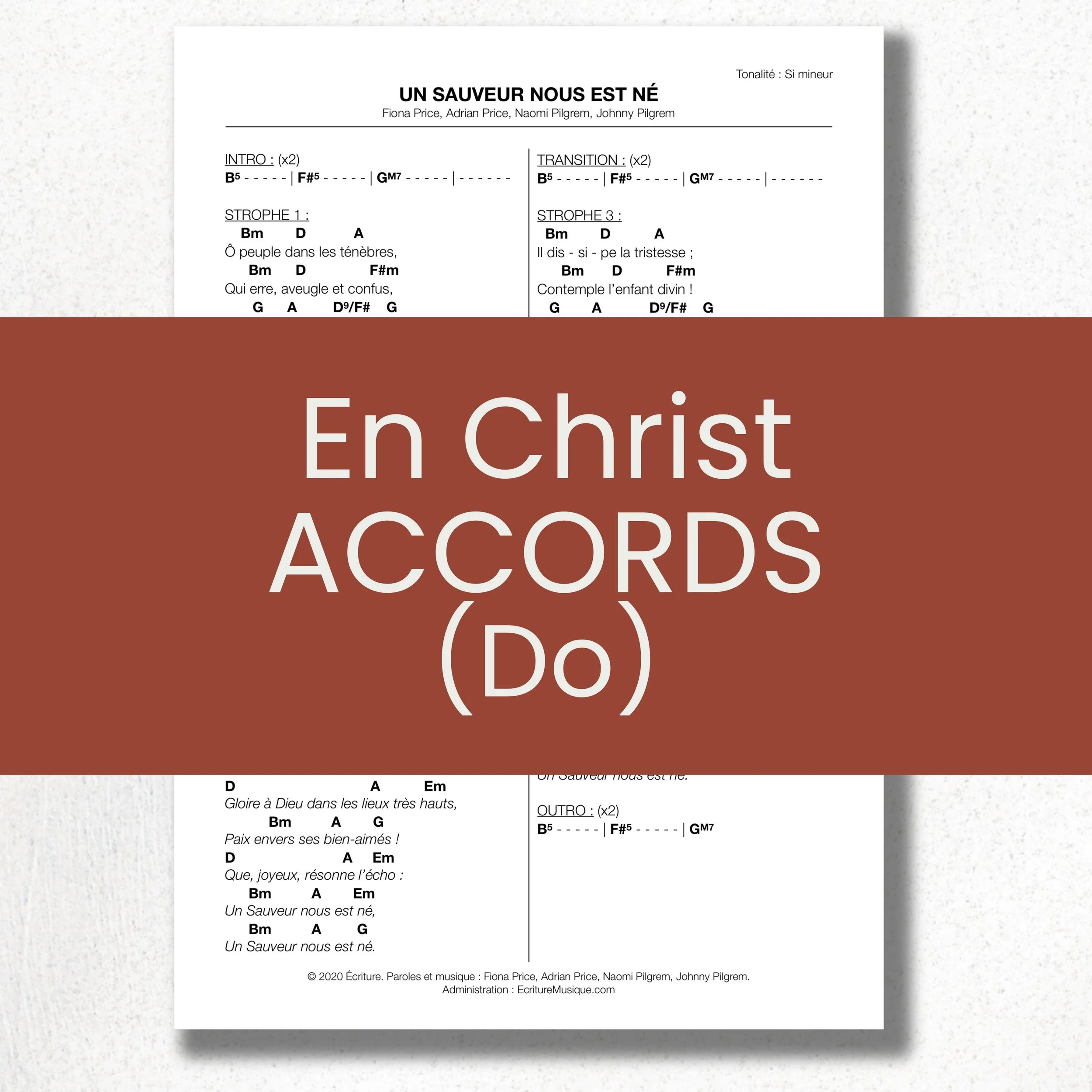 En Christ : grille d'accords (Do)