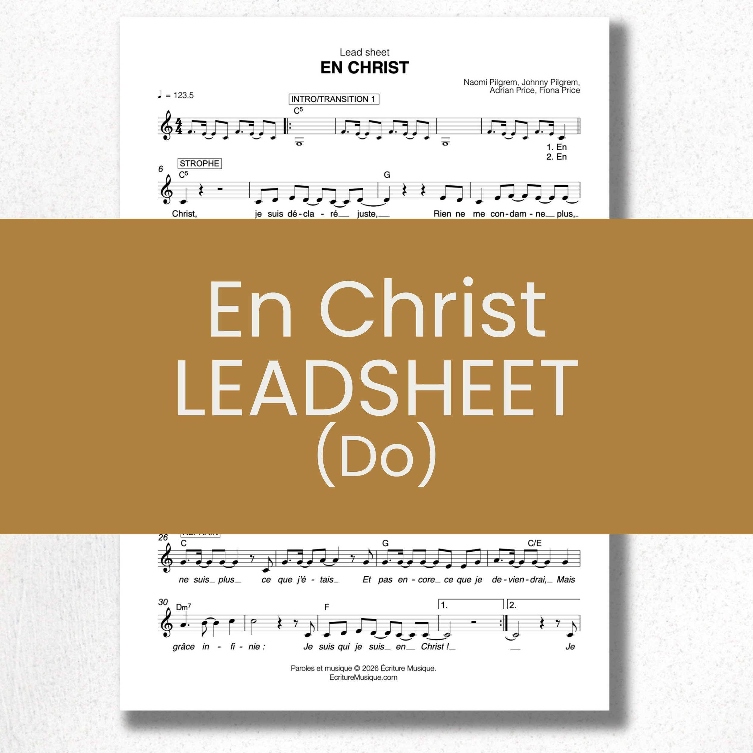 En Christ : leadsheet (Do)