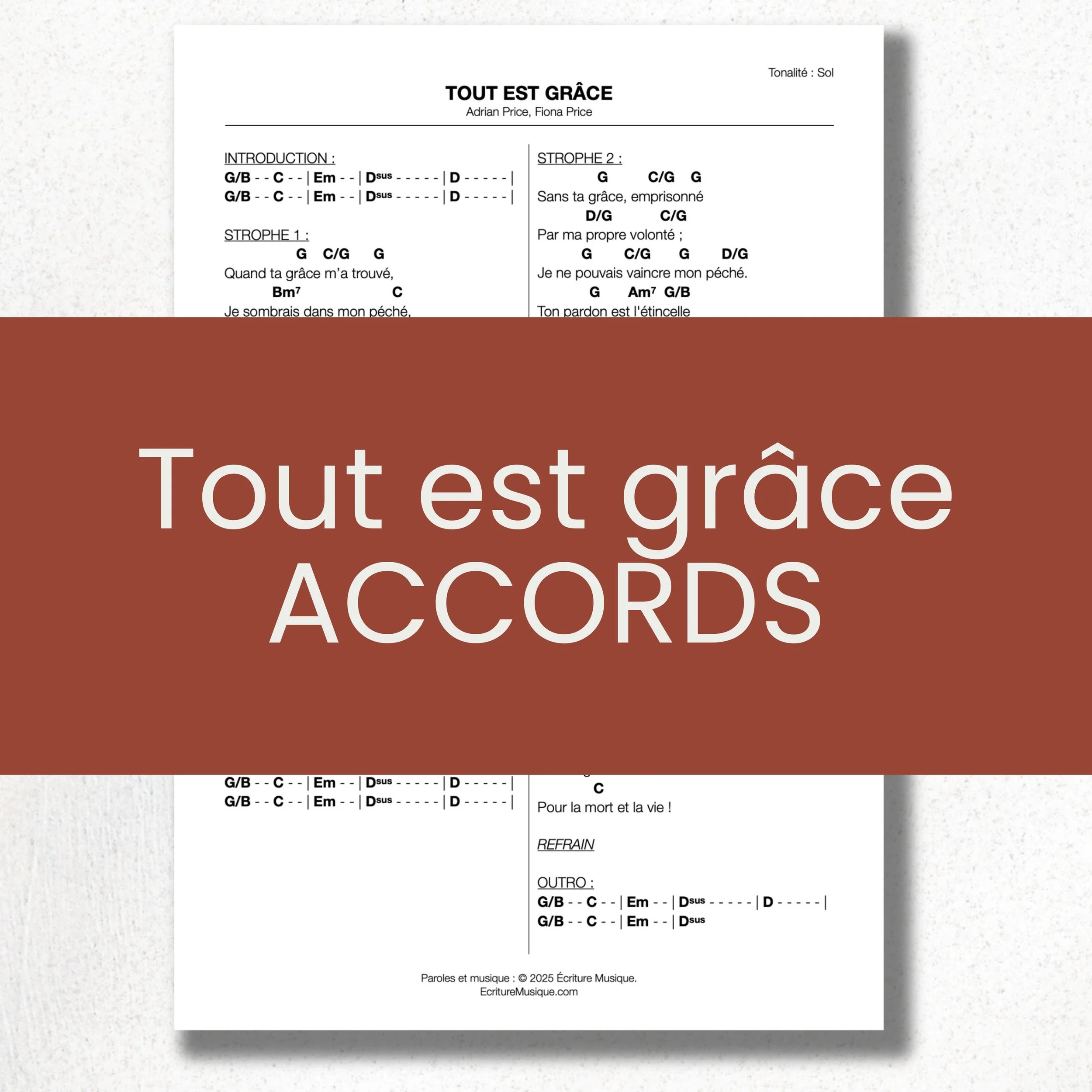 Tout est grâce : grille d'accords