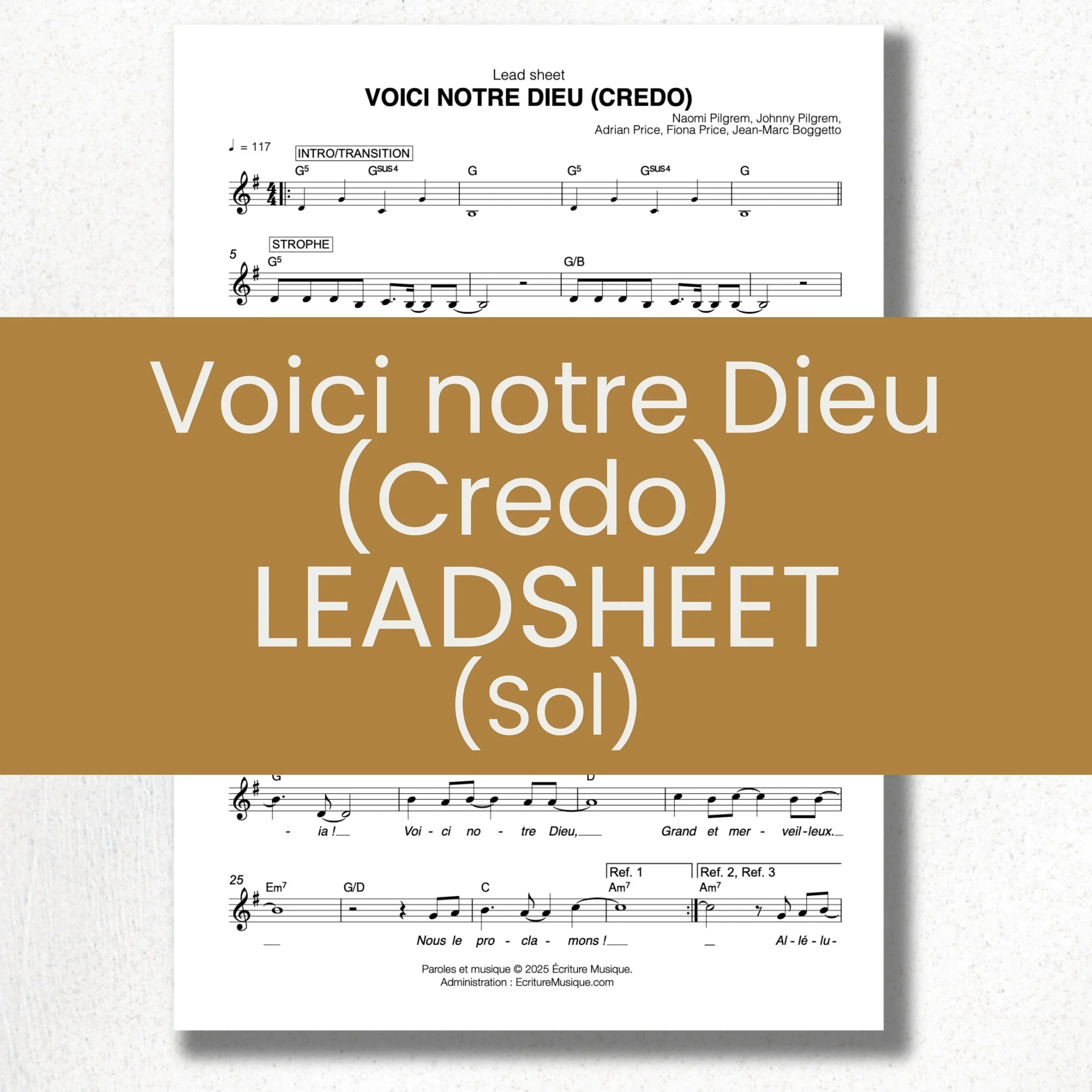 Voici notre Dieu (Credo) : leadsheet (Sol)