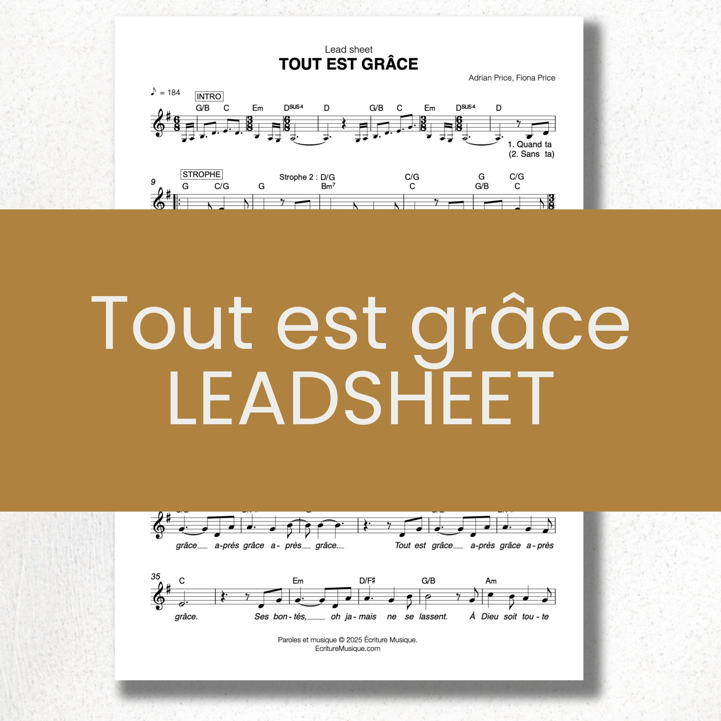 Tout est grâce : leadsheet