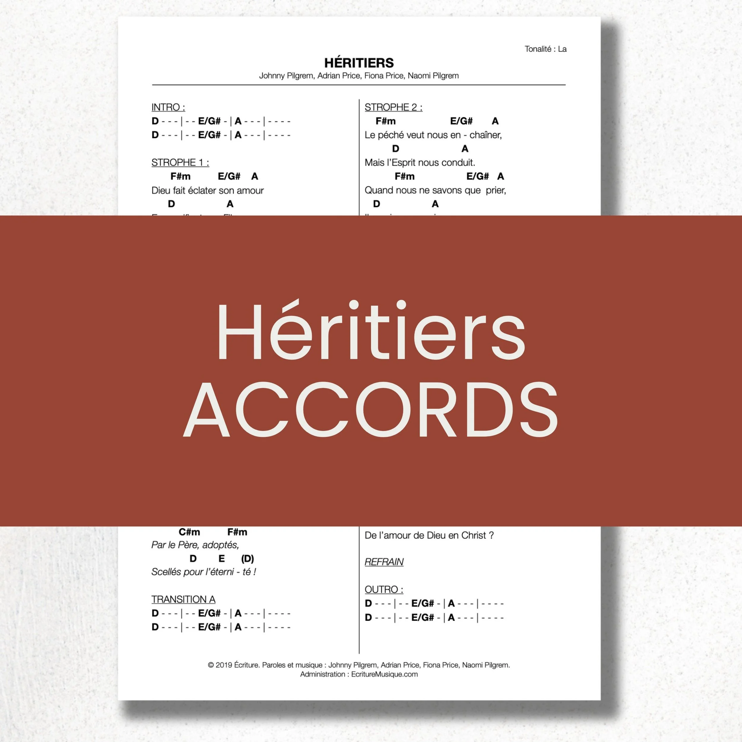 Héritiers : grille d'accords