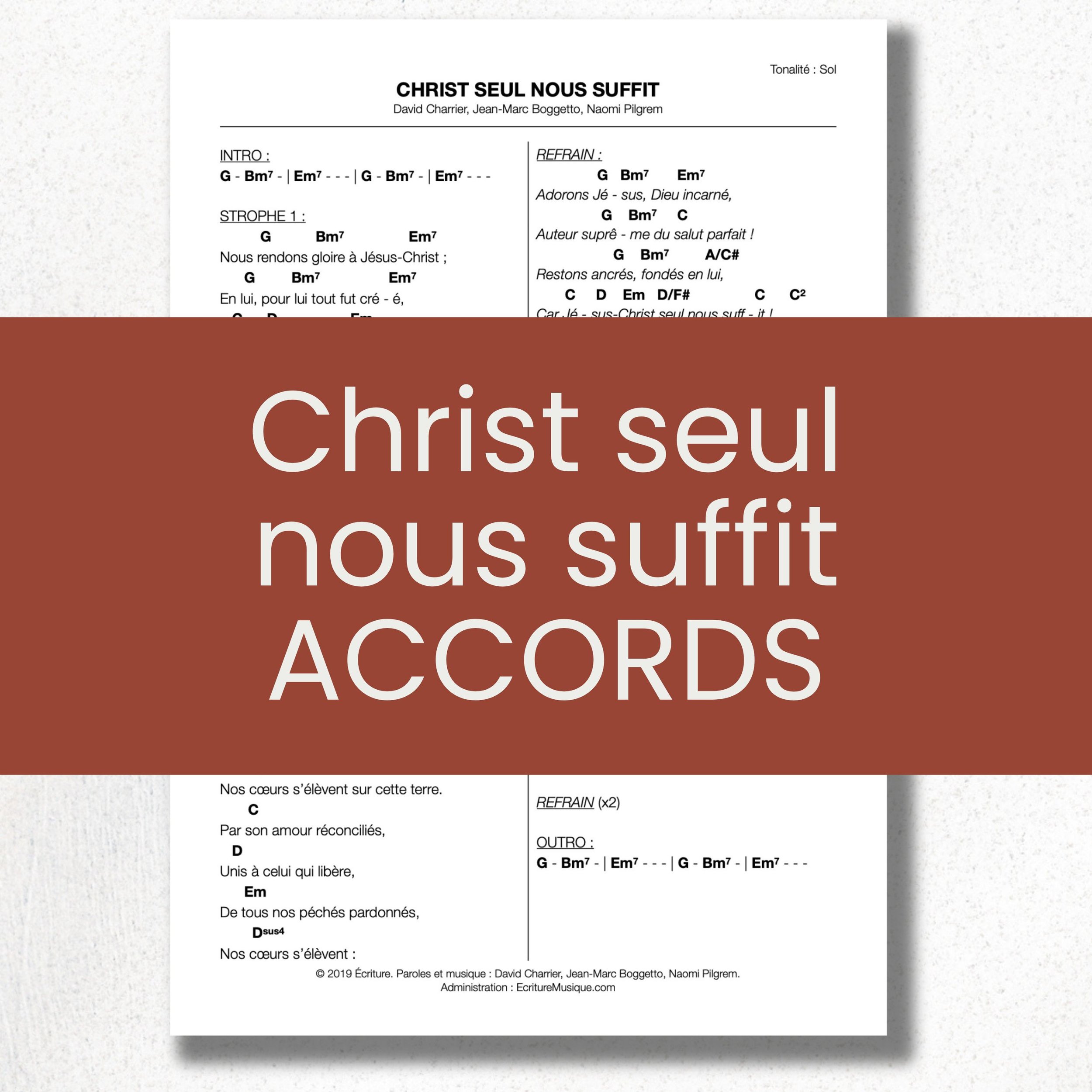 Christ seul nous suffit : grille d'accords