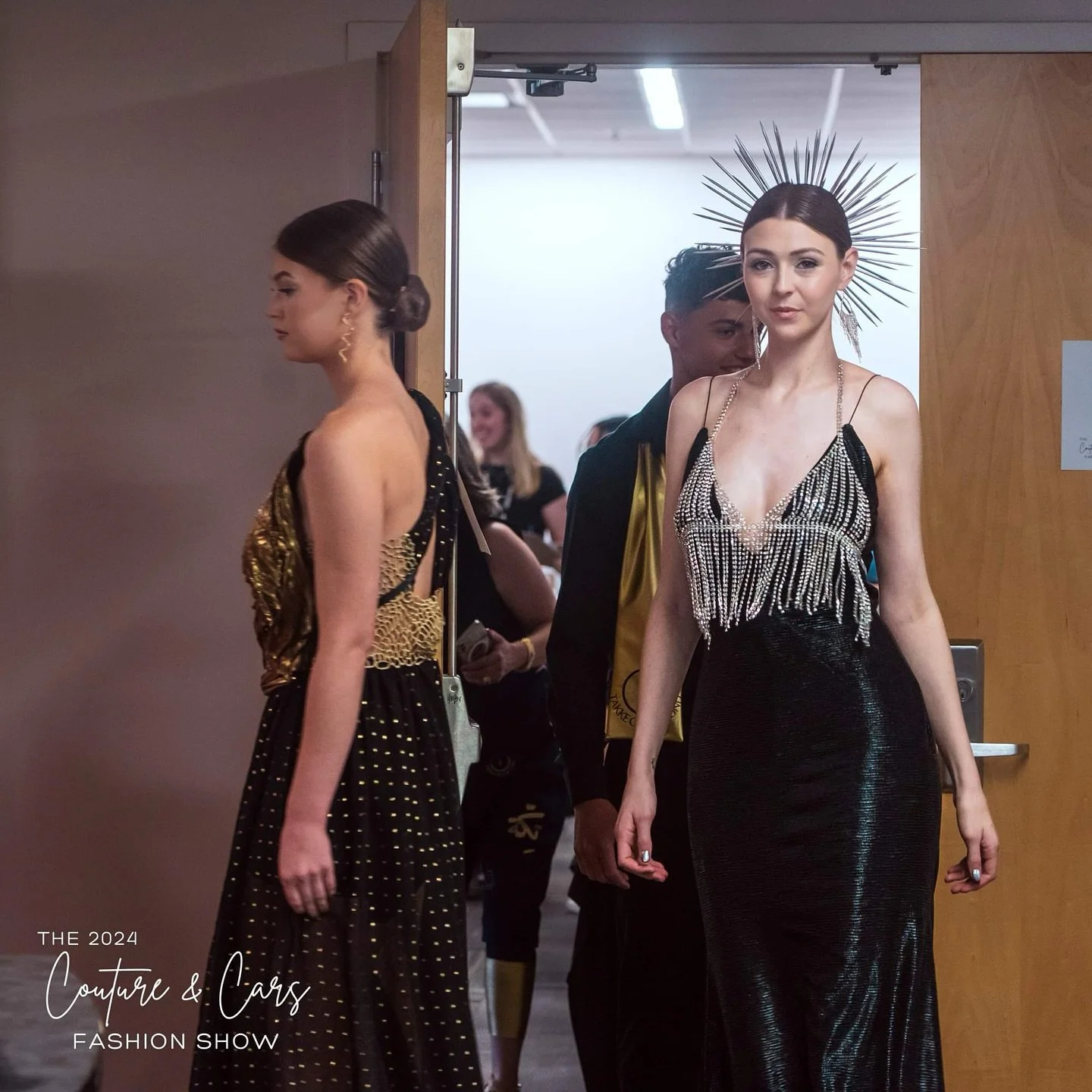 Behind the scenes as models heading to the runway at the 2024 Couture &amp; Cars Fashion Show.

Models: @jennacross_ @wrong_madison @im.kylie.johnson 
Designer: @takke_one_second_ 
Photographer: @e.y.g.scenes 
Production Company: @fashiondistrictnw 
