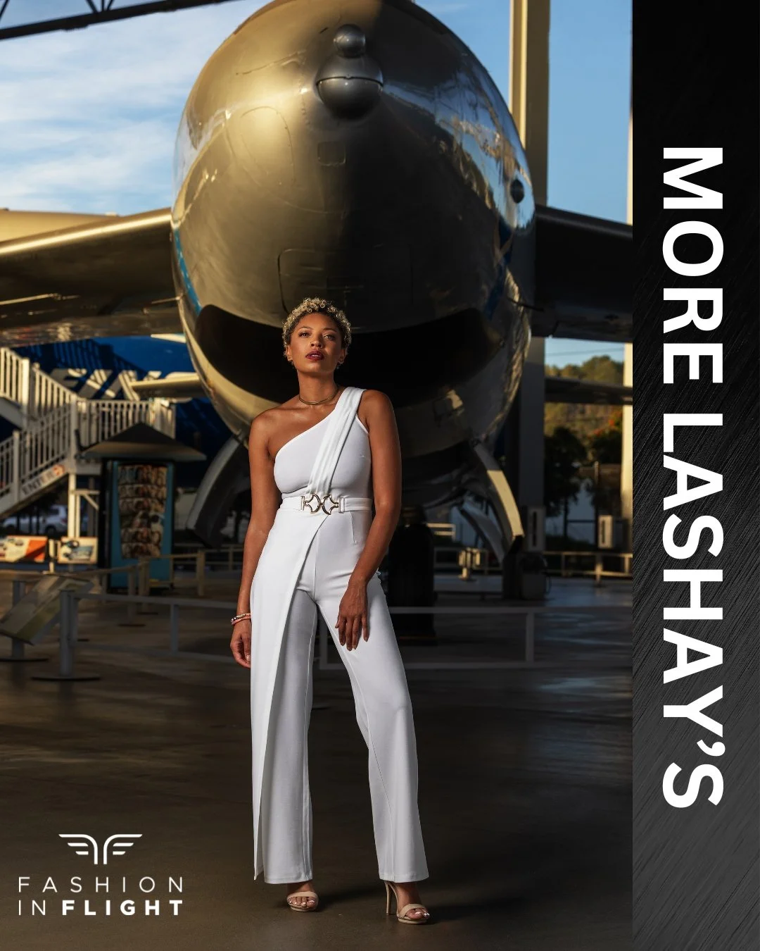 More Lashay's will present her new collection at Fashion in Flight on Saturday, November 8th, held at The Museum of Flight. This event will feature a sophisticated array of designs in an inspiring setting.
Secure your attendance at this memorable oc