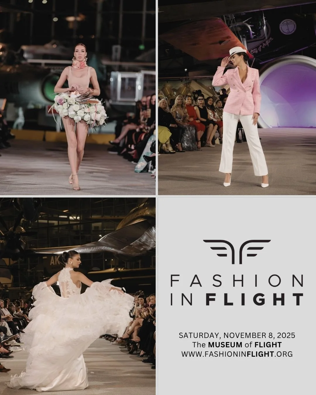 FASHION IN FLIGHT is coming up fast, get your tickets now so you don't miss this FLIGHT.
For more information on Fashion in Flight, please visit the link in our bio or visit: www.fashioninflight.org
#fashiondistrictnw #themuseumofflight #fashioninf