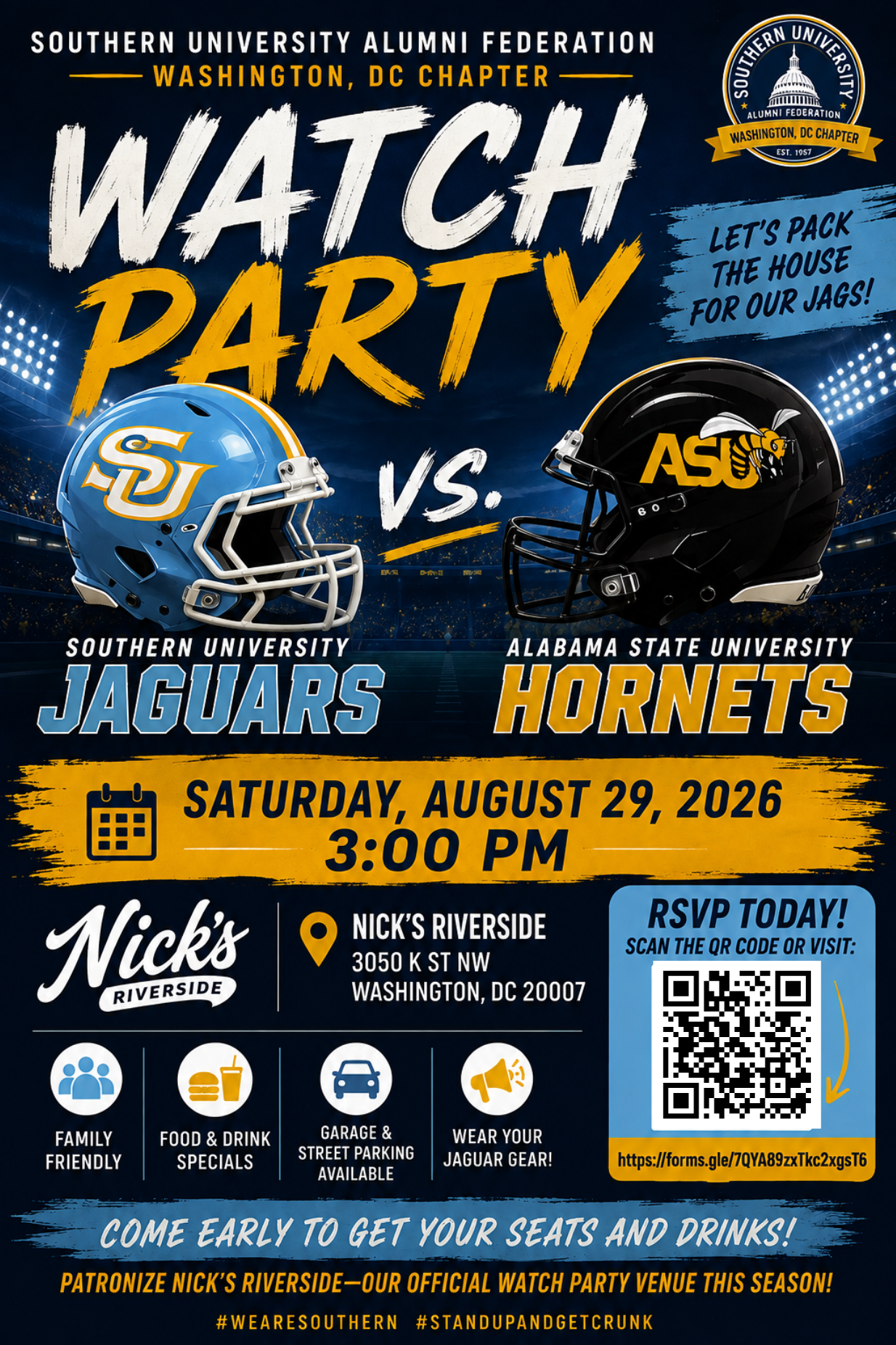 Southern vs. Alabama State Football Watch Party
