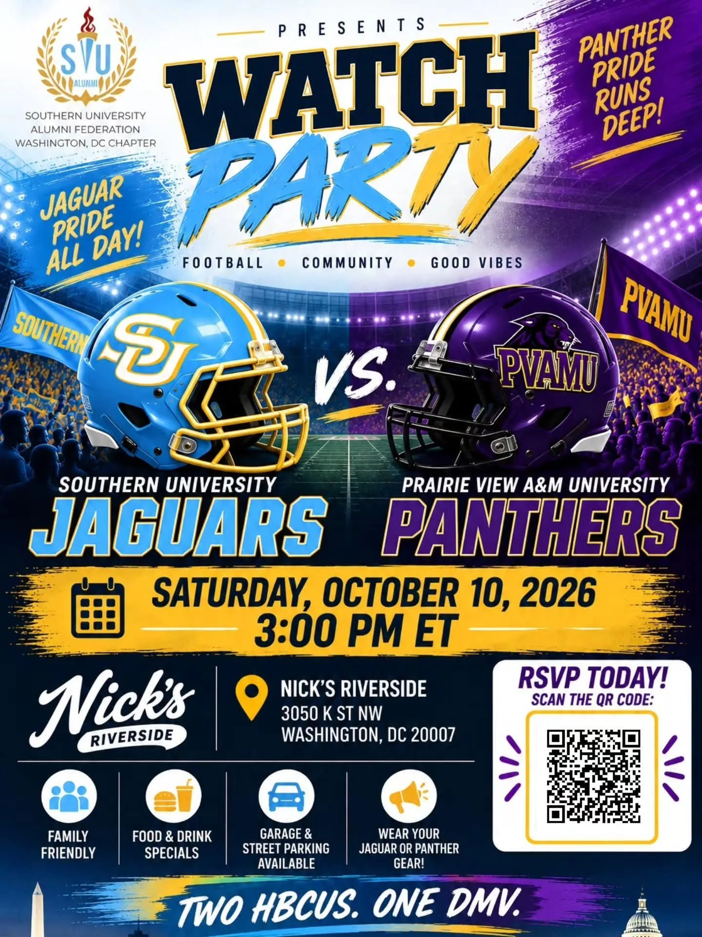 Southern vs. Prairie View Football Watch Party