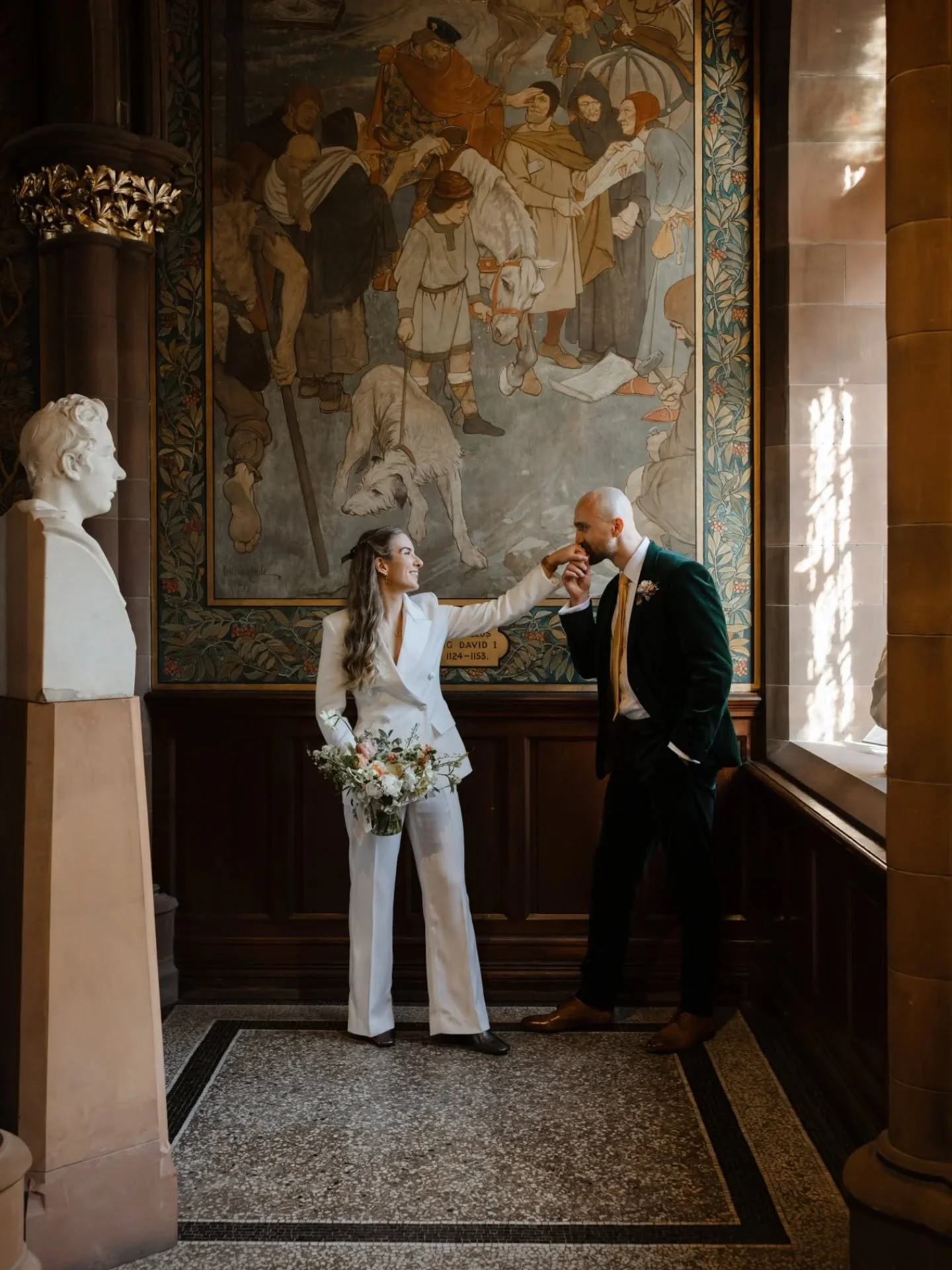 M+ J 03.04.25 // Happiest first anniversary to this pair of absolute legends 🤍

Being part of their day along with the joy that is @caroweissphoto was a real treat. 

Also, impeccable his and her suit goals ✨✨

Photography by @caroweissphoto
Flowers