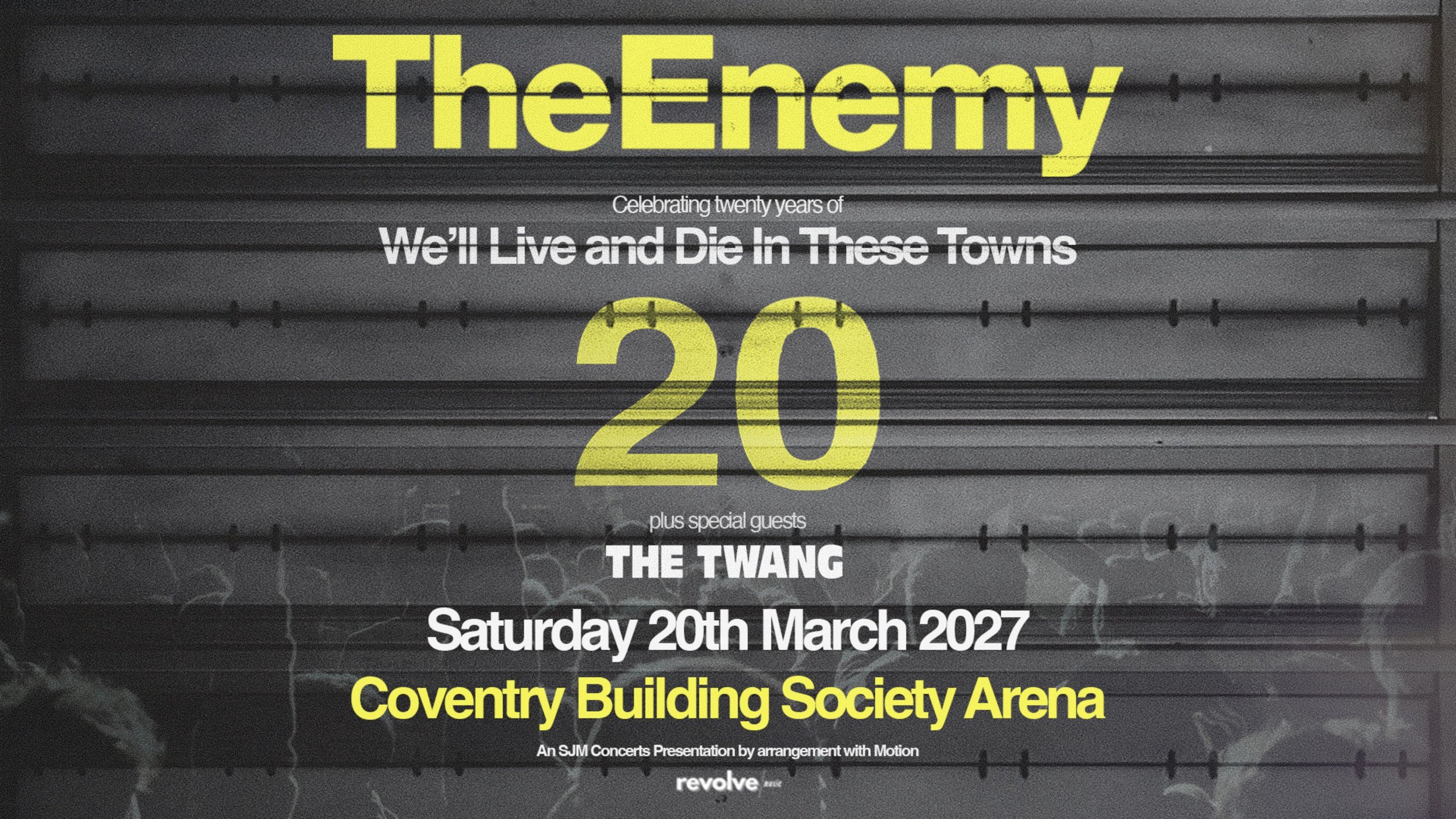The Twang are confirmed as special guests for The Enemy’s special Coventry Building Society Arena Show.