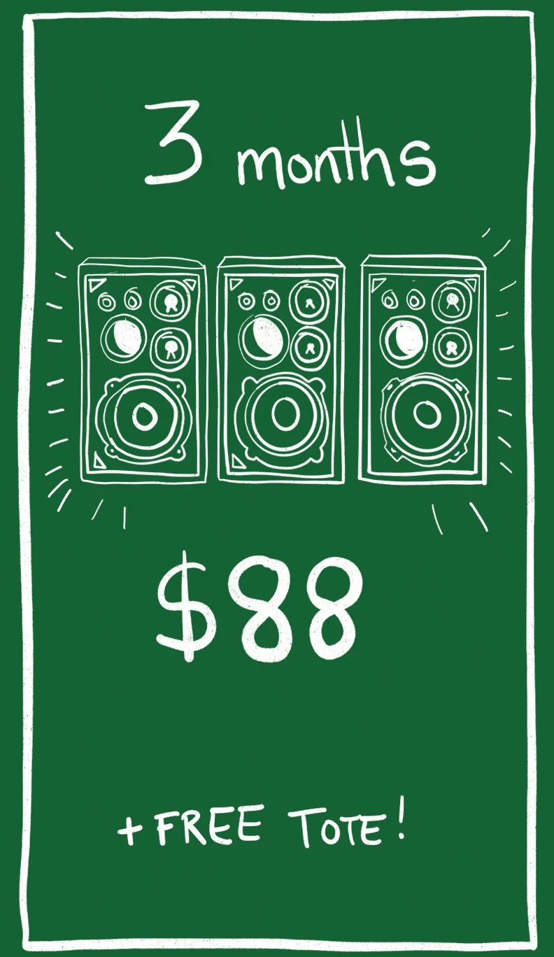LUNA music 3 Month Vinyl LP Subscription