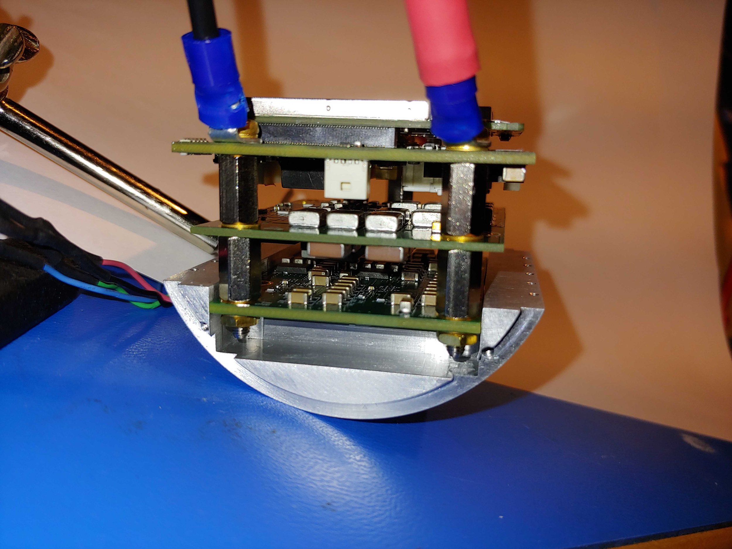 Compact assemblies with multiple PCBs