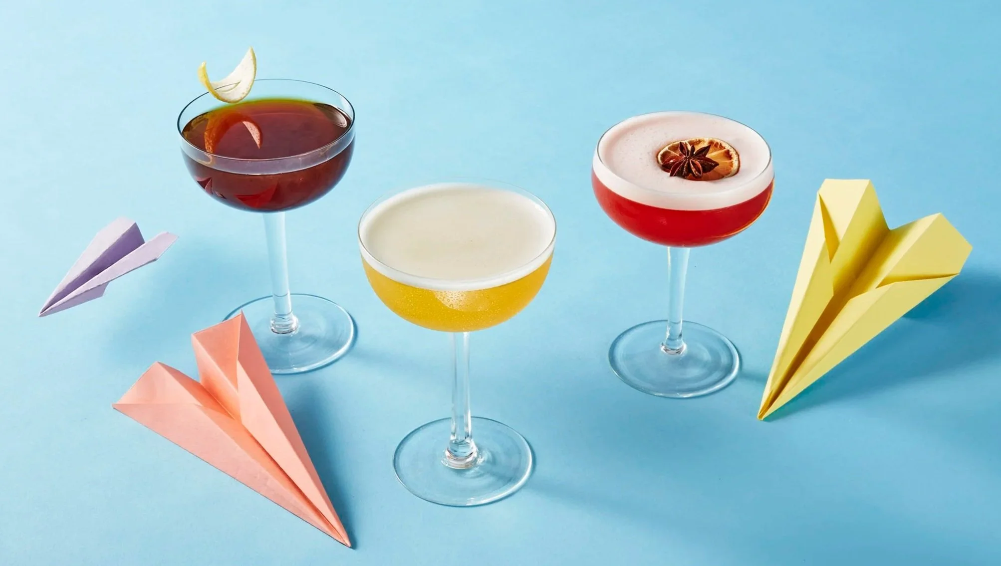 Paper planes cocktail - shot for whisky advocate magazine, photographed by Jeff Harris - food styling, commercial food stylist NYC
