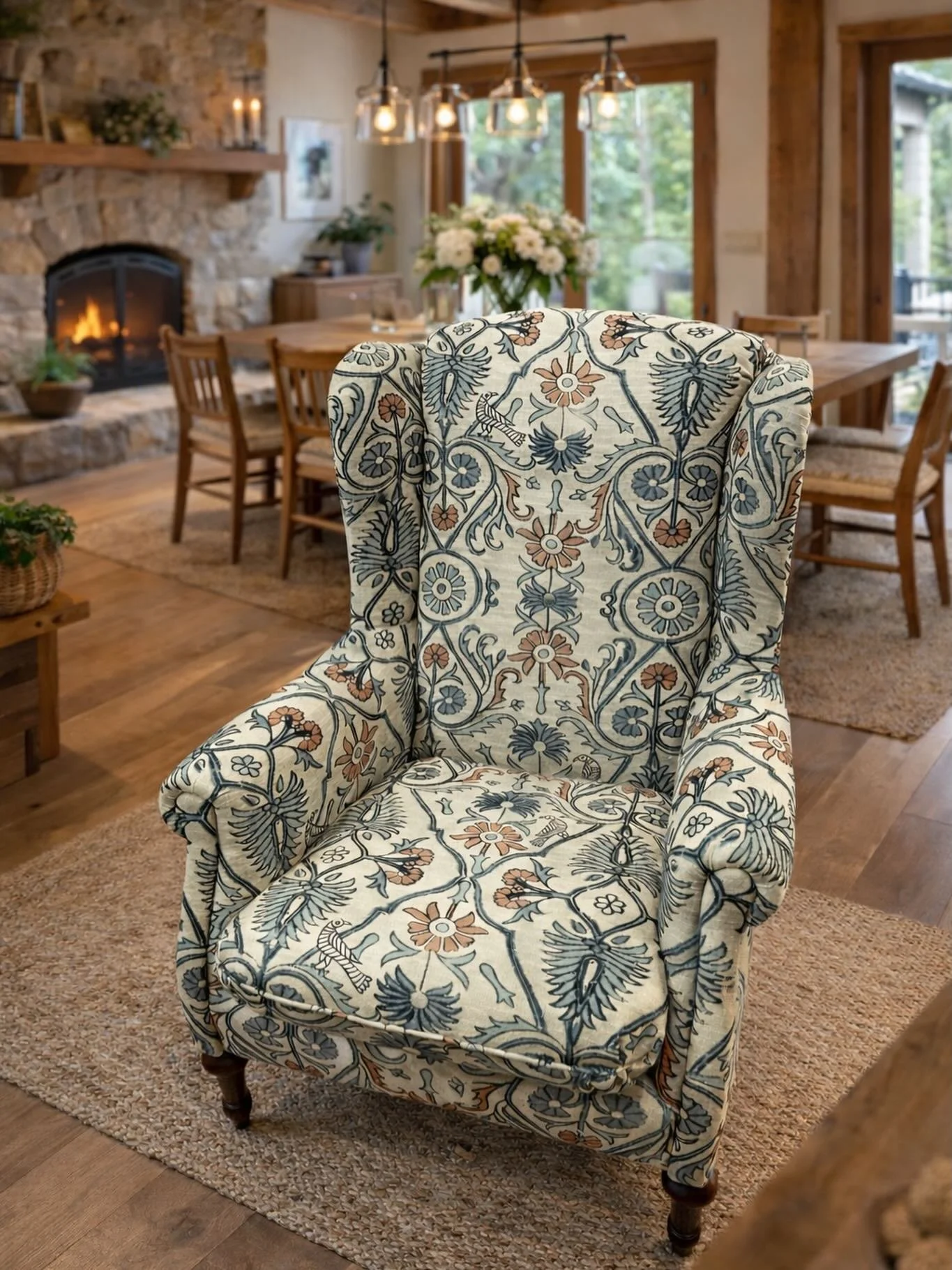 La clienta va portar la tela&hellip; i nosaltres hi hem posat les mans, la paci&egrave;ncia i tot l&rsquo;amor per donar una nova vida a aquesta butaca. 🪡🪑

Qu&egrave; us sembla el resultat? ✨

#entapissats #restauraciomobles #decoracio #oficiartes