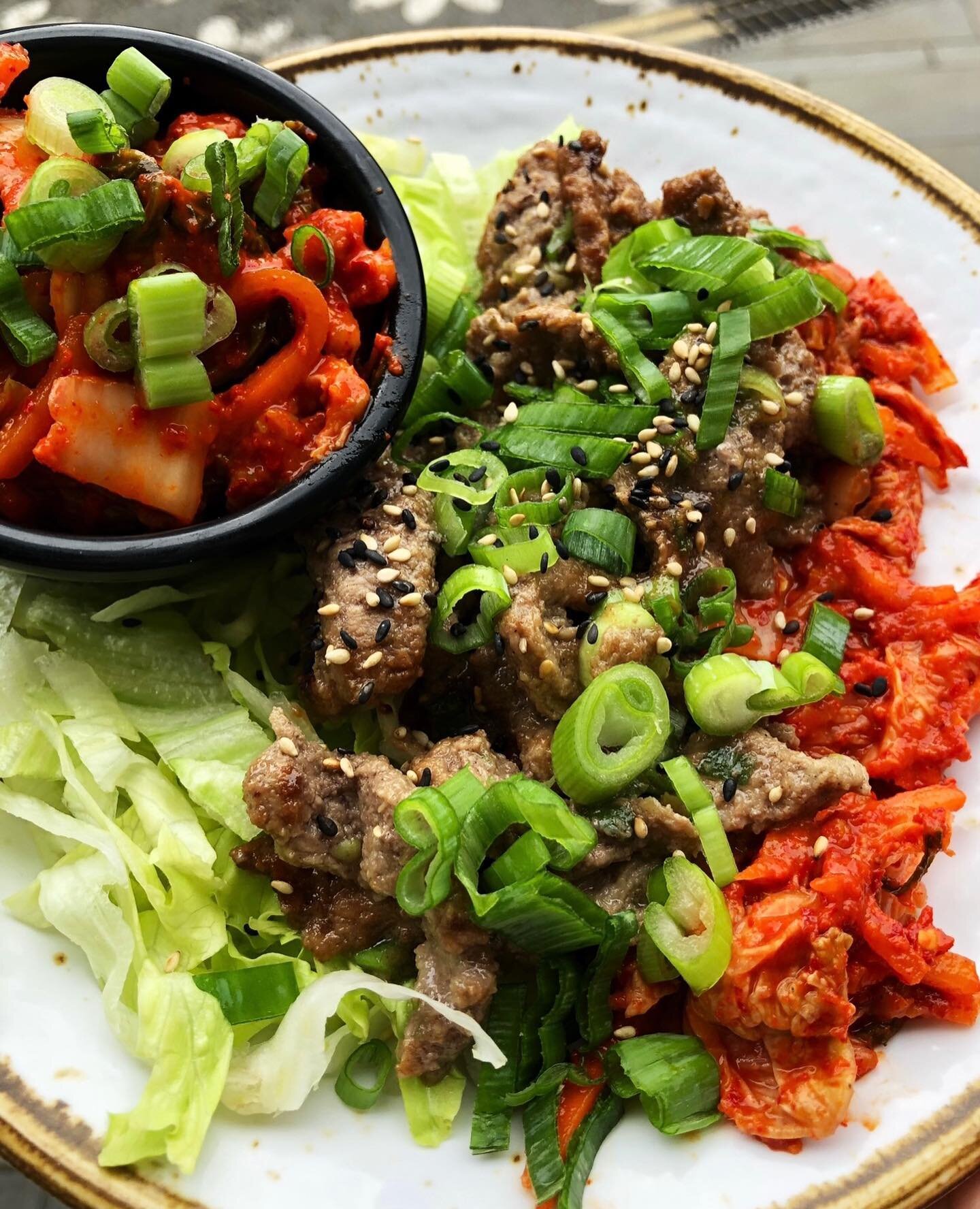 Bulgogi&hellip; with spicy Kimchi😍
&mdash;&mdash;&mdash;
#bristol #bristolfood #bristolfoodie #koreanfood #asianfood #streetfood #kimchi #bbq #bulgogi