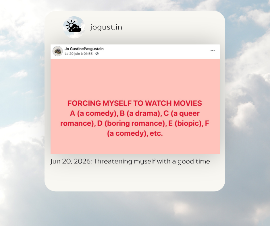 Forcing Myself to Watch Movies