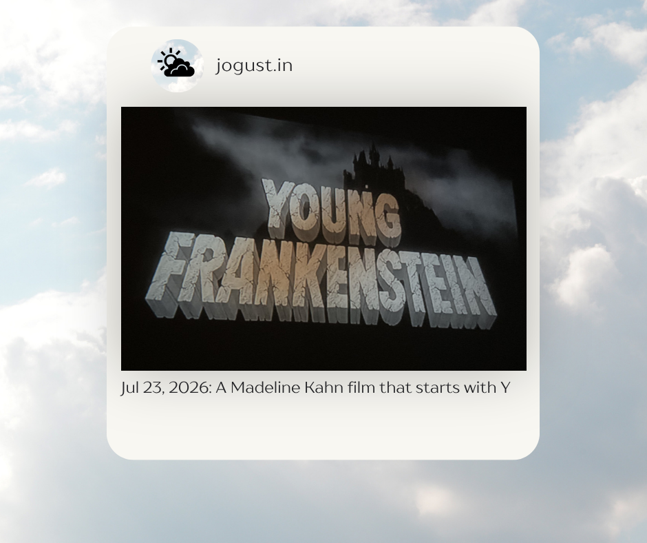Y-Comedy: YOUNG FRANKENSTEIN (1974) 