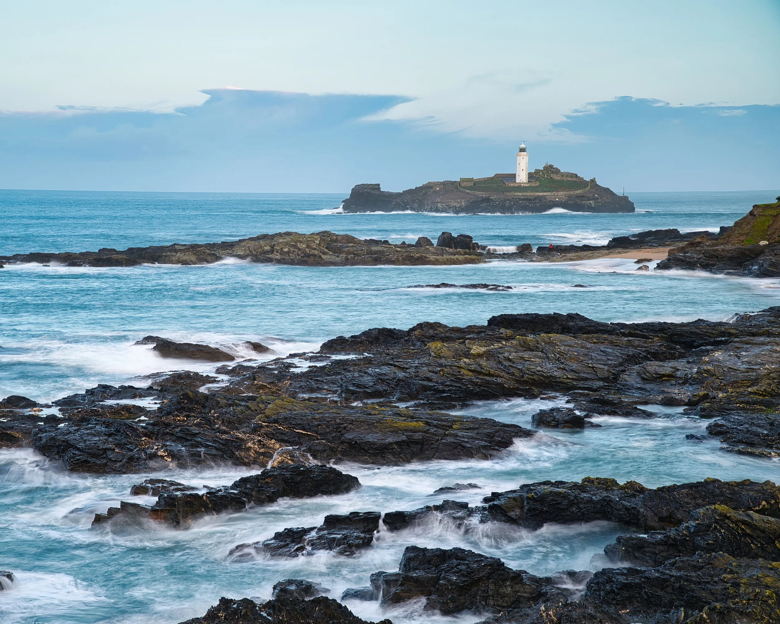 Godrevy Lighthouse Seascape | Cornwall Photography Print