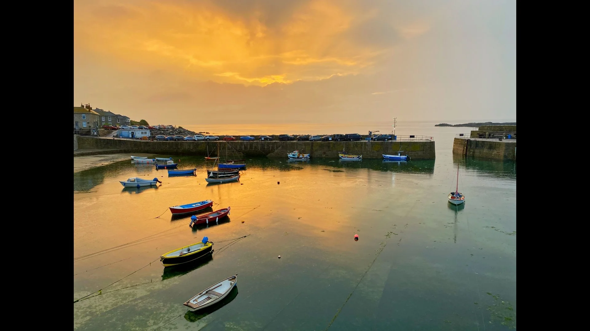 Mousehole Harbour Sunset Reflections | Cornwall Photography Print