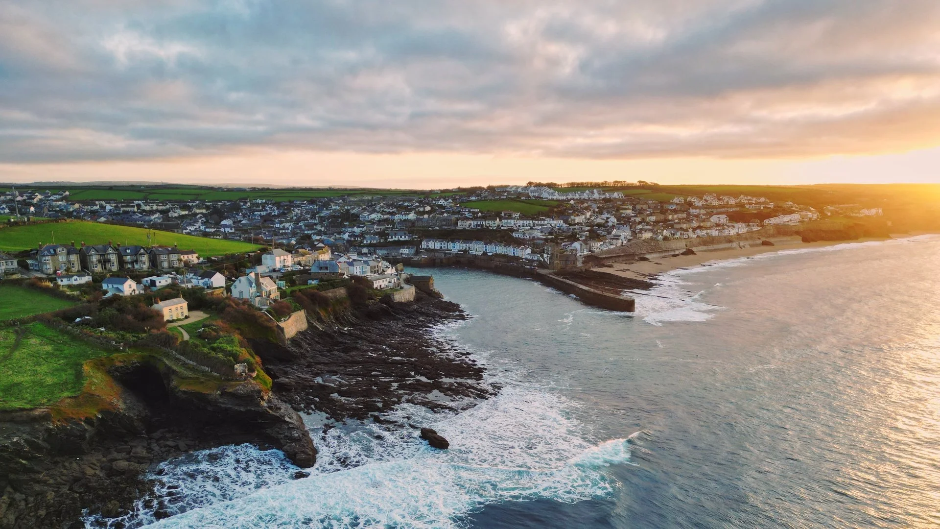 Porthleven in the morning sun