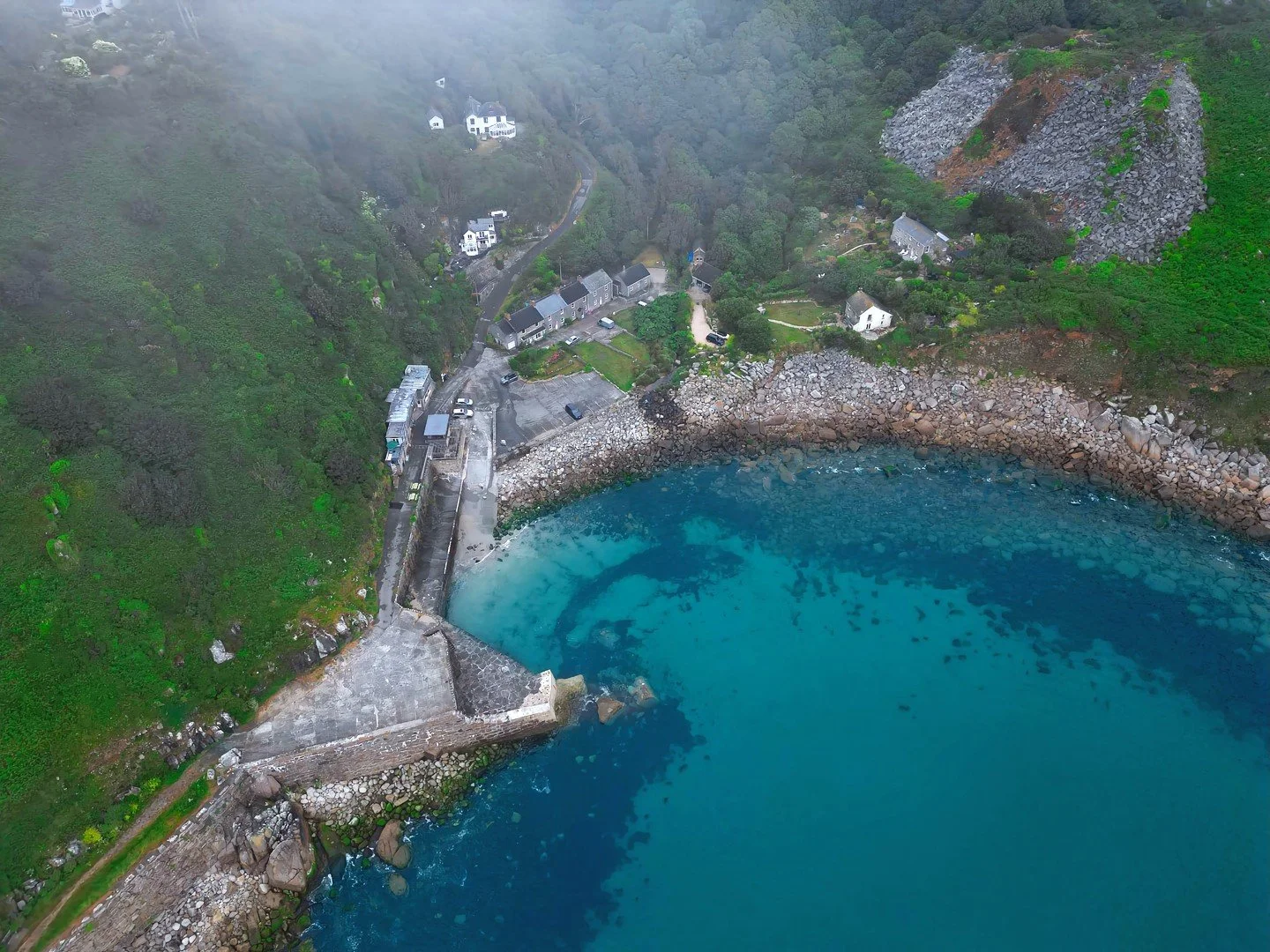 Lamorna Cove from Above | Aerial Cornwall Photography Print