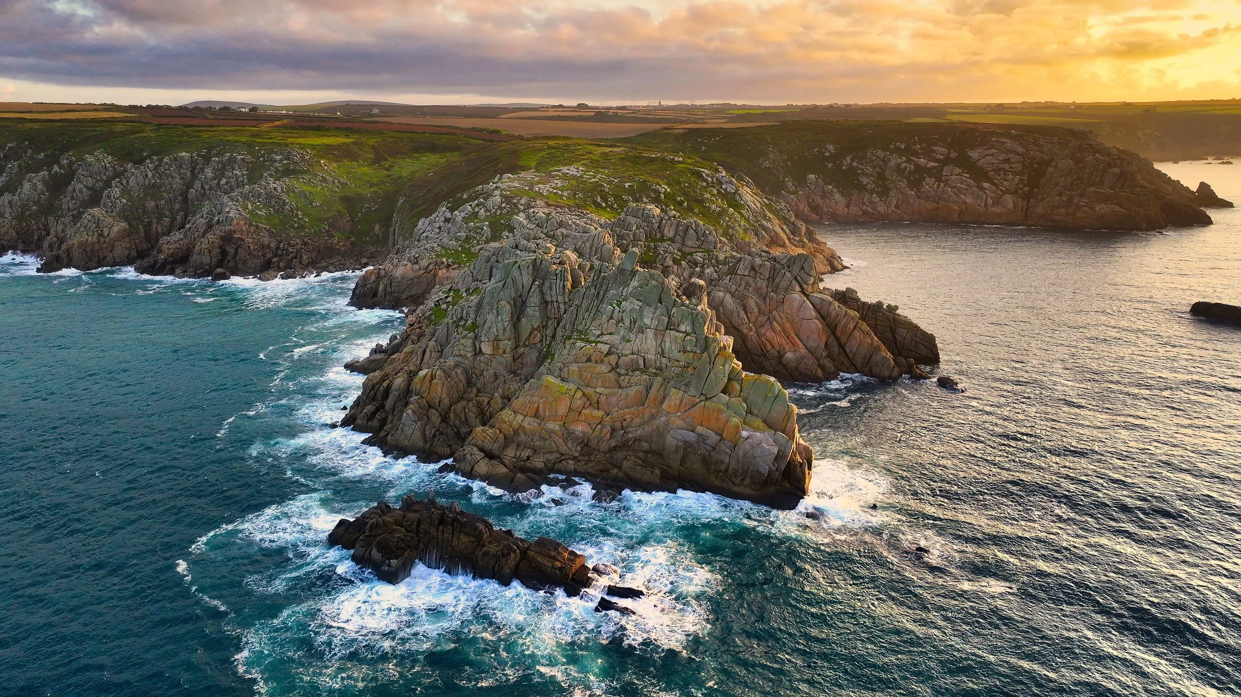 Golden Morning at Logan Rock