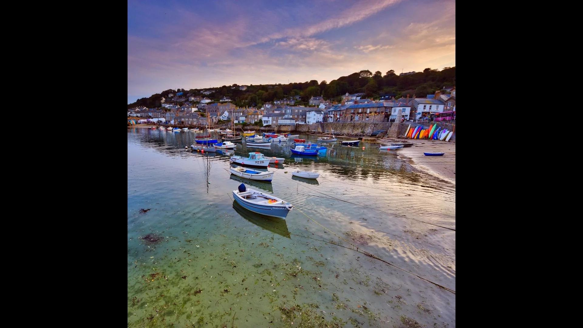 Mousehole Harbour Evening Reflections | Cornwall Photography Print