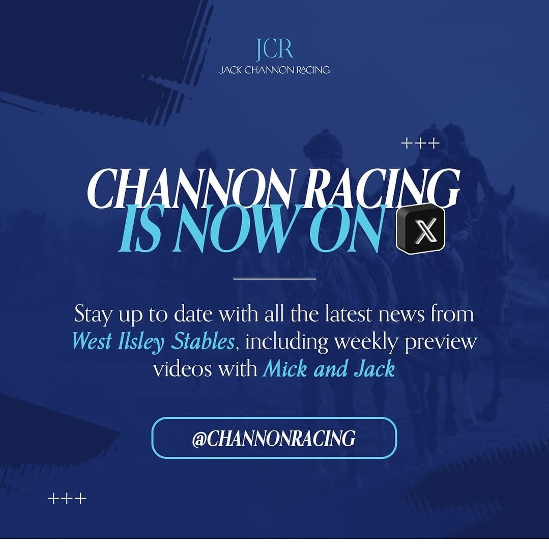 We are now on X! Head over to our X page for all the latest updates at West Ilsley Stables, featuring weekly videos with Jack and Mick on our runners, horse racing news and general sports! 

Click the link in bio to follow our X! ⬆️

#JackChannonRaci