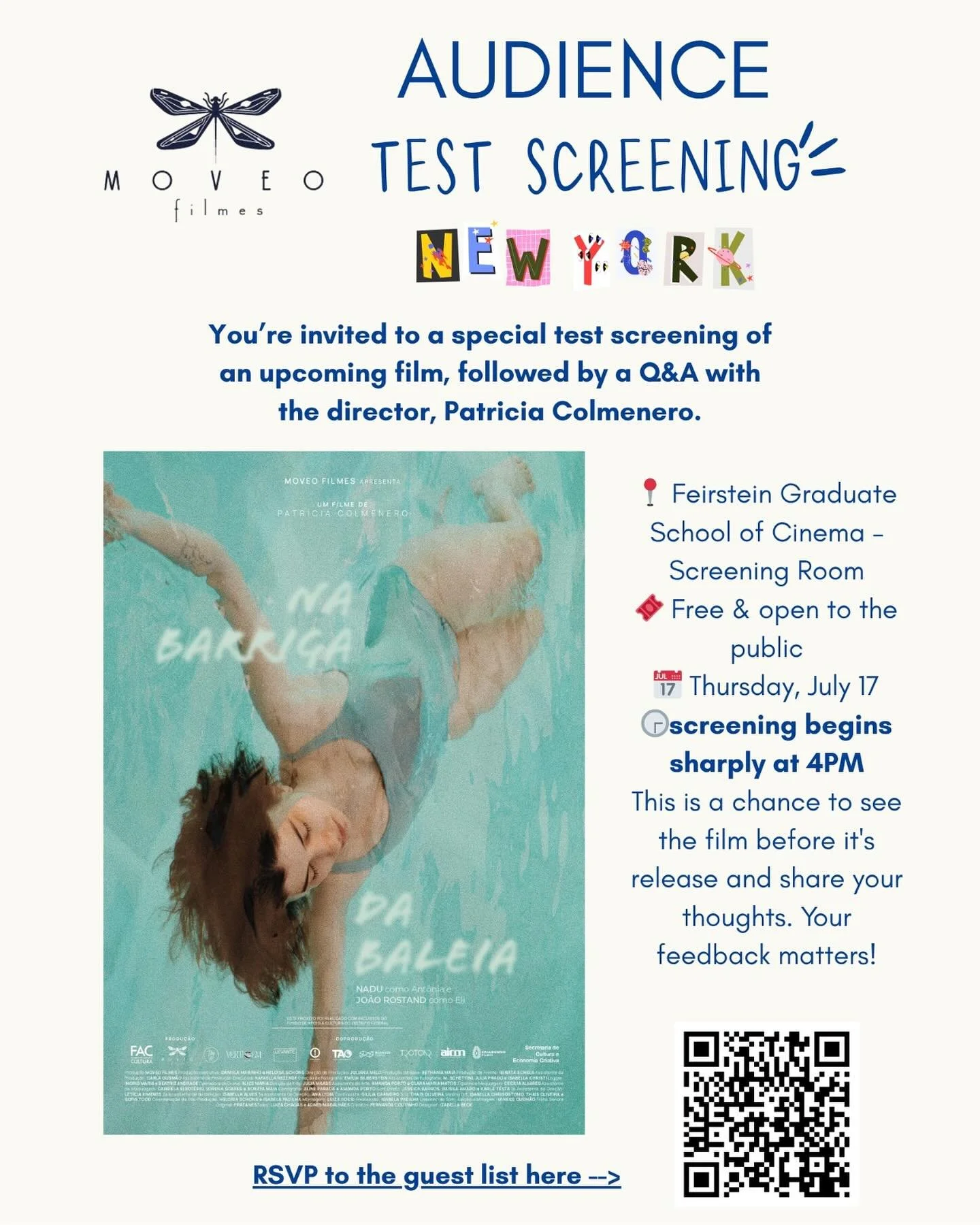What?! Uai!?
The link to RSVP will also be at the bio!

 #nabarrigadabaleia #moveo #cinemabrasileiro #indiefilm #aquablue
#azulpiscina