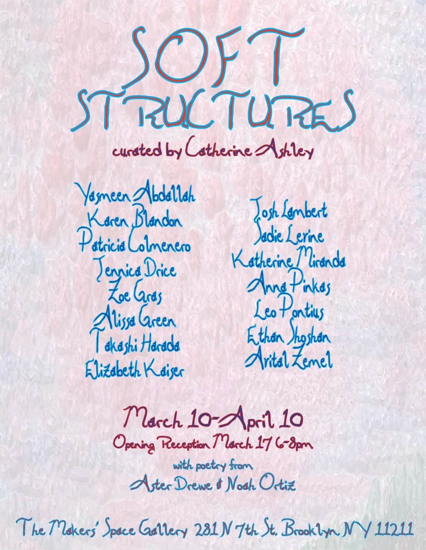 Come see my mystery piece at my first group exhibition in New York!
I am a part of this gentle show curated by @inoaplace at the new gallery @themakersensemble 
Soft Structures is about building temporary shelters by gestures and shared rhythms. 
Ope