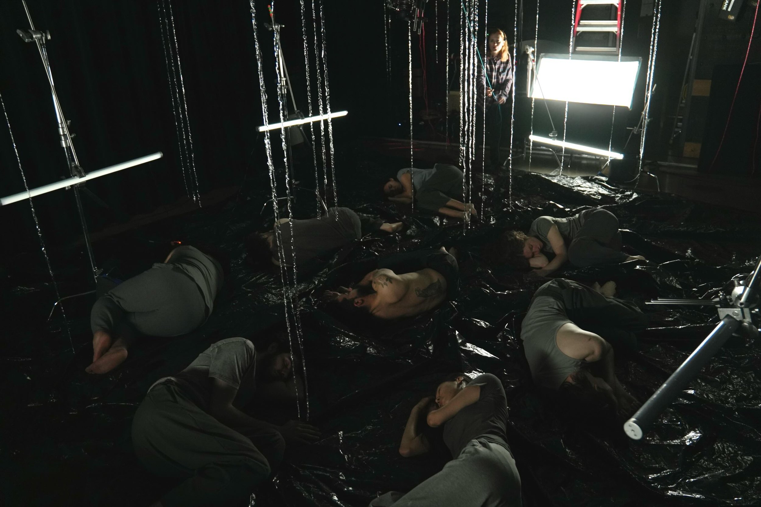 Cave, 2026
16&prime; &times; 24&prime;
Installation for film
Resin and plastic tarp

Concept by Patricia Colmenero &amp; J&uacute;lia Maass
Directed by Elaine Rava

Resin assistants: Leo Pontius, Blake Allen, and Bethany LeBerthon