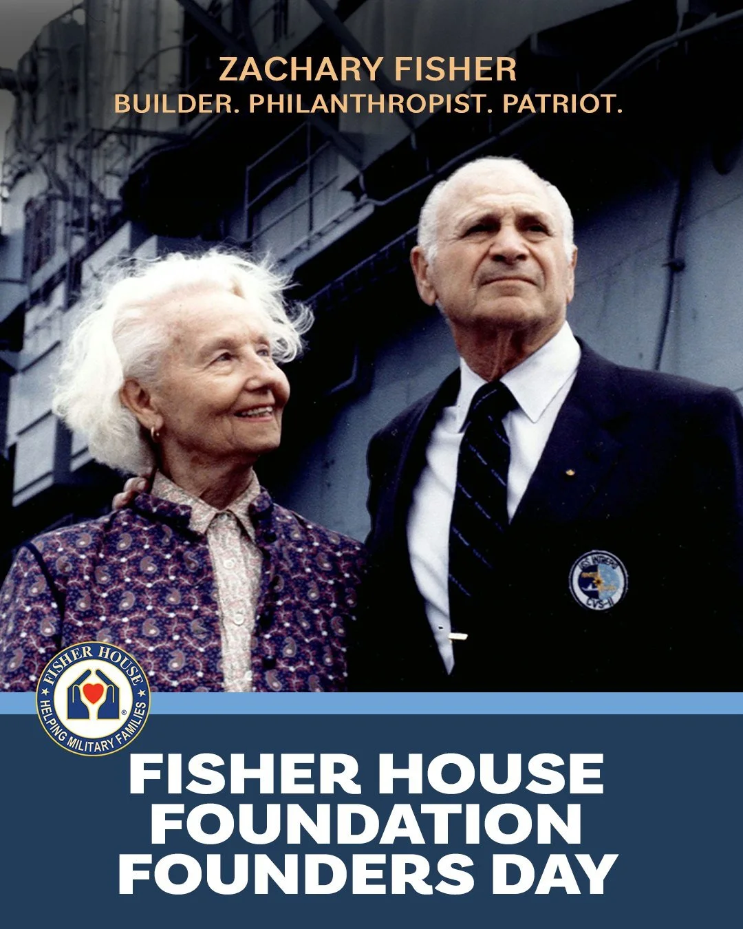 Builder. Philanthropist. Patriot. Fisher HouseFounder, Zachary Fisher was born on this day in
1910, marking today as Fisher House Foundation Founder&rsquo;s Day

&ldquo;I look back and I know that we have made a difference in someone&rsquo;s life. I 
