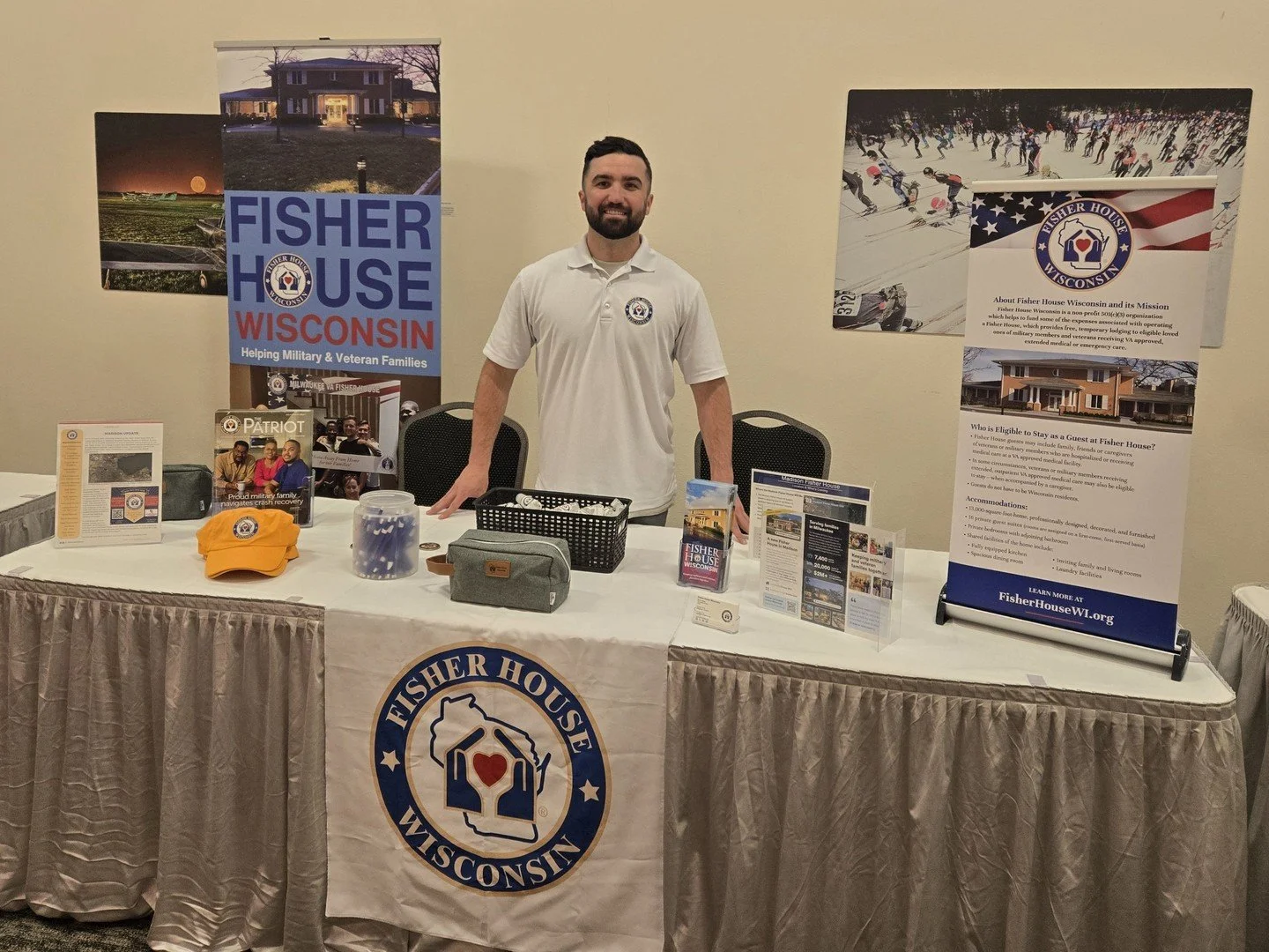 We're in Rothschild this week!

Fisher House Wisconsin is proud to be attending the 2026 VFW Department of Wisconsin State Convention in Rothschild through Saturday afternoon.

Stop by our booth to learn more about how Fisher House Wisconsin supports