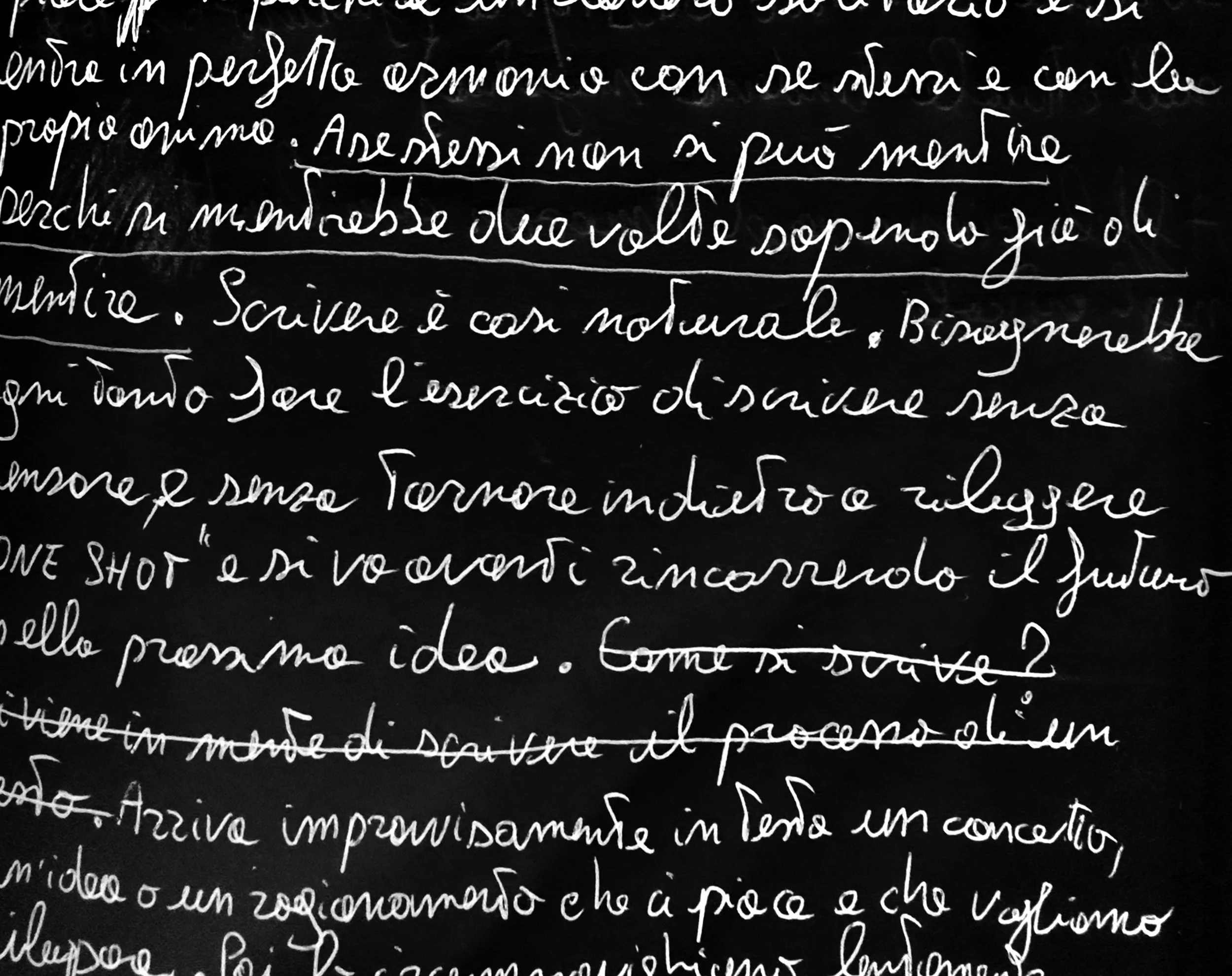 Scrivo per non mentire a me stesso