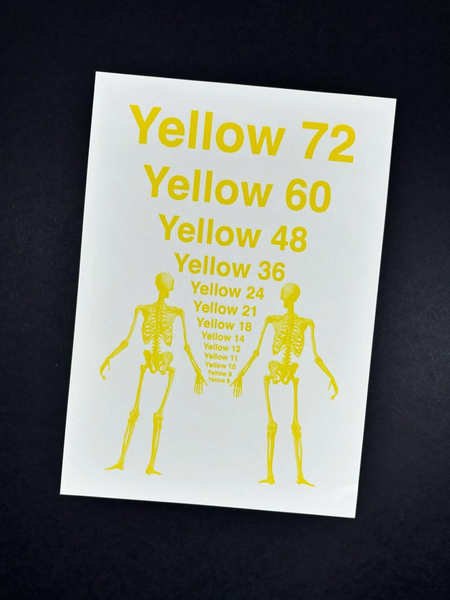 Helvetica point size in Yellow

#risograph #risography #riso #risoart #risographprint #sheffieldart #sheffieldartist #sheffieldbusiness #printmaking #print #printmaker #printdesign #graphicdesign #graphicprint