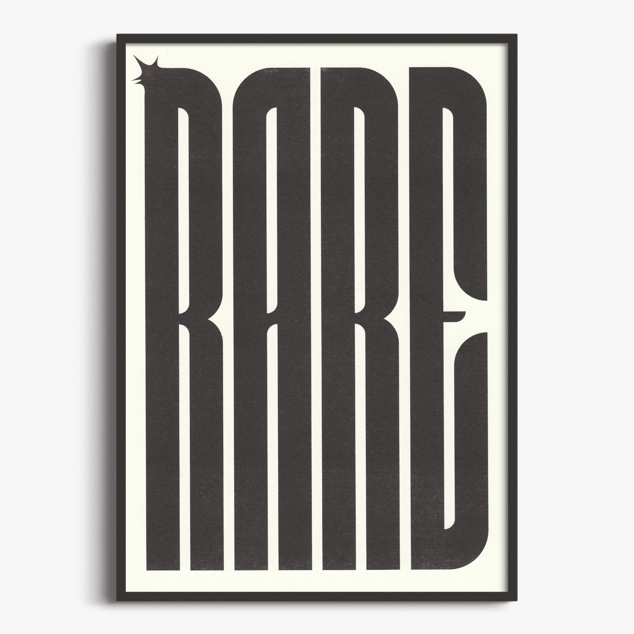 RARE - Typographic Art Print