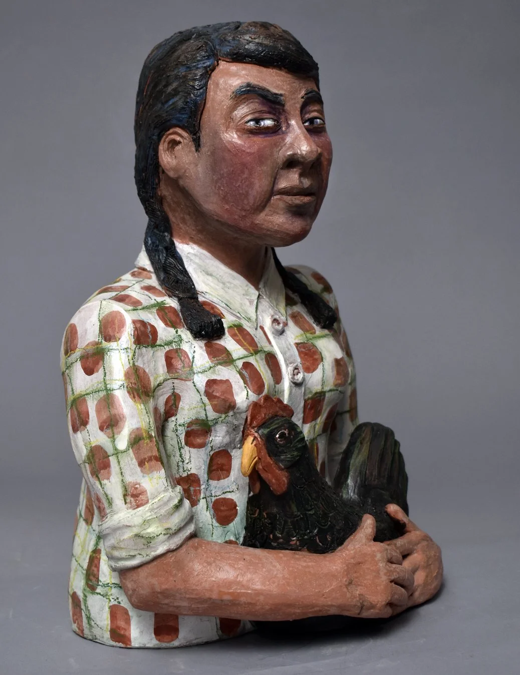 Girl with chicken