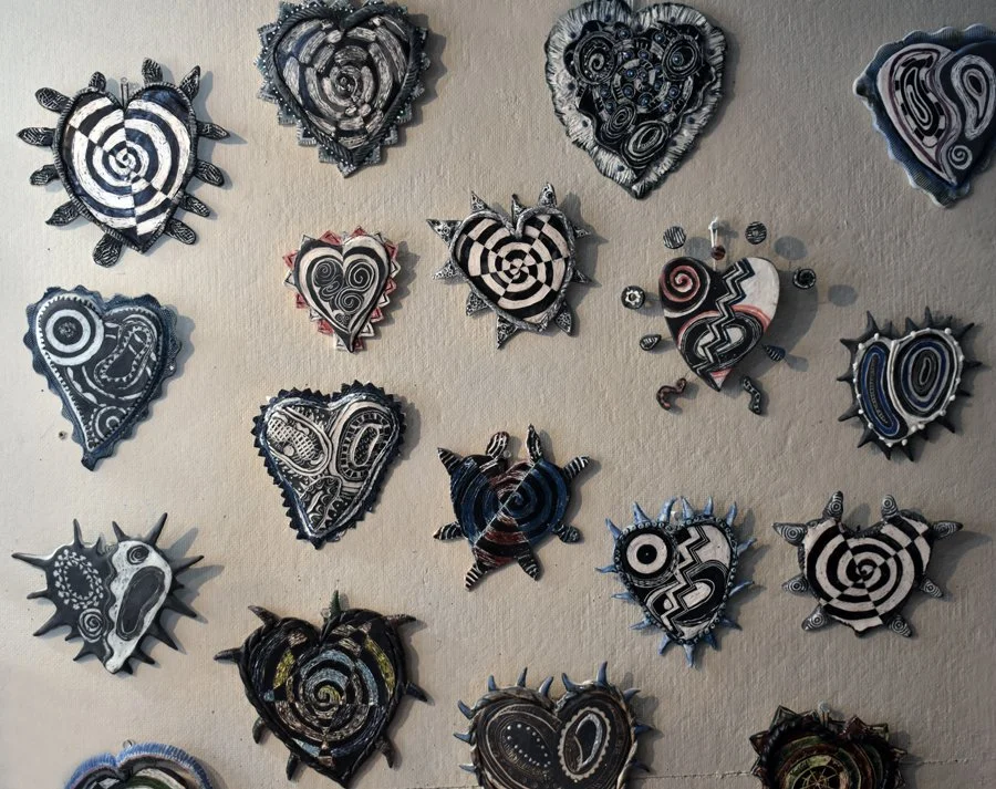 Hearts,  assorted sizes