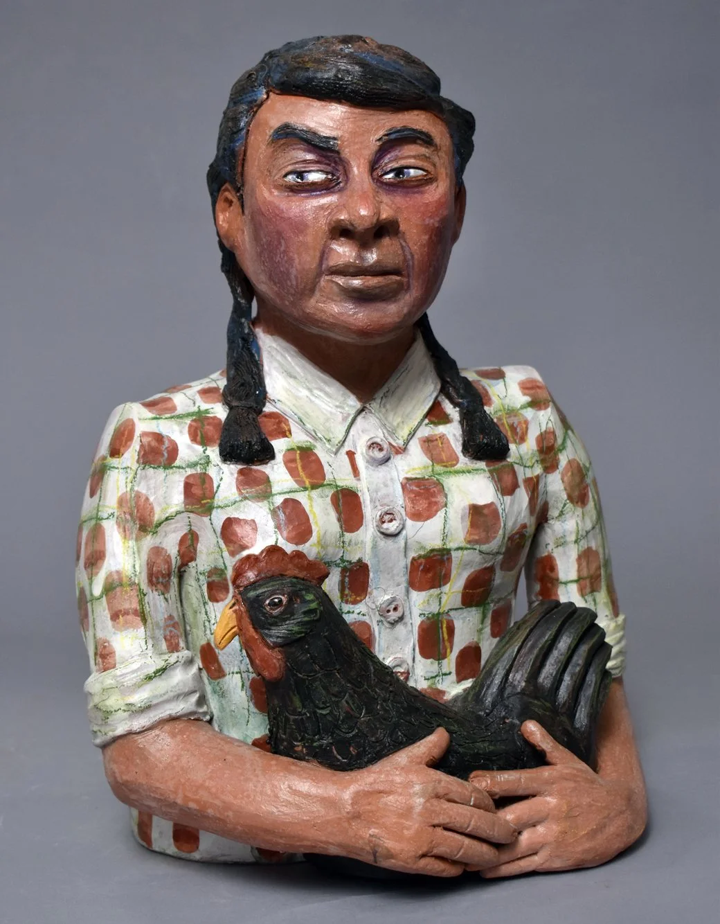 Girl with chicken