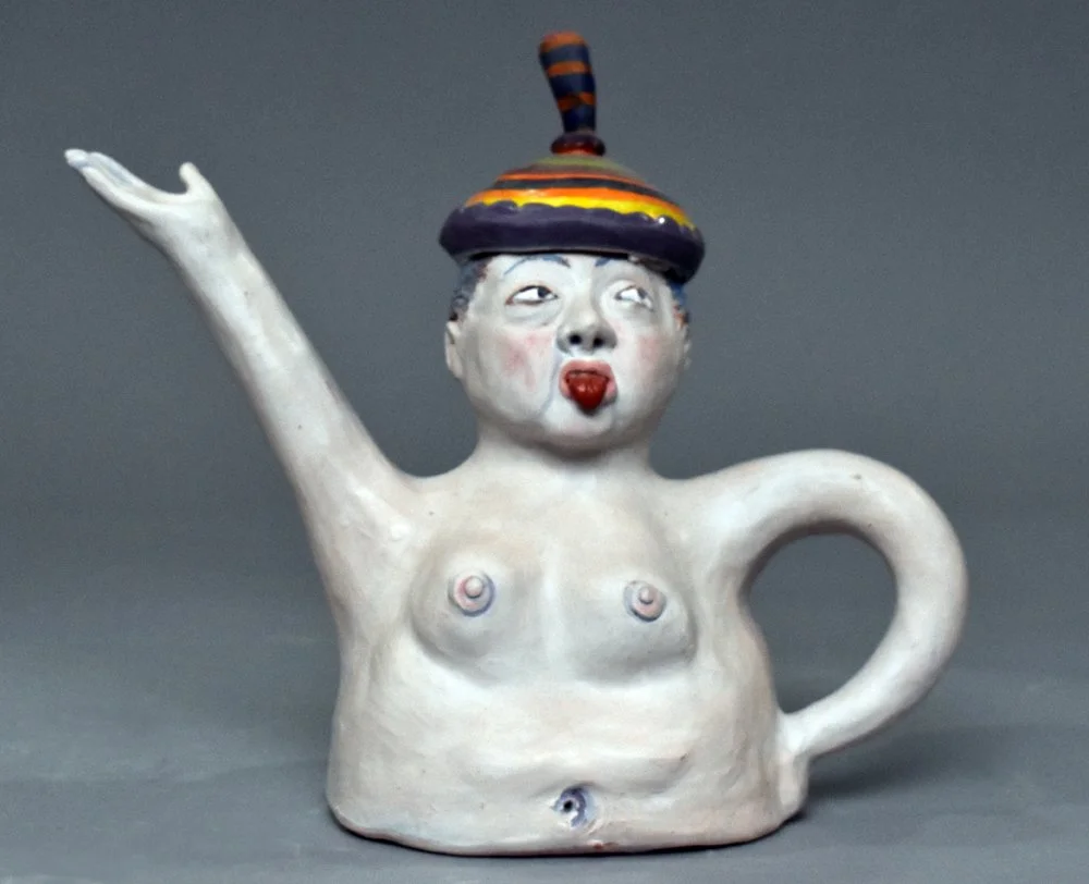 Bare Naked Lady with Hat  7.5"h x 8.5"w x 5"d